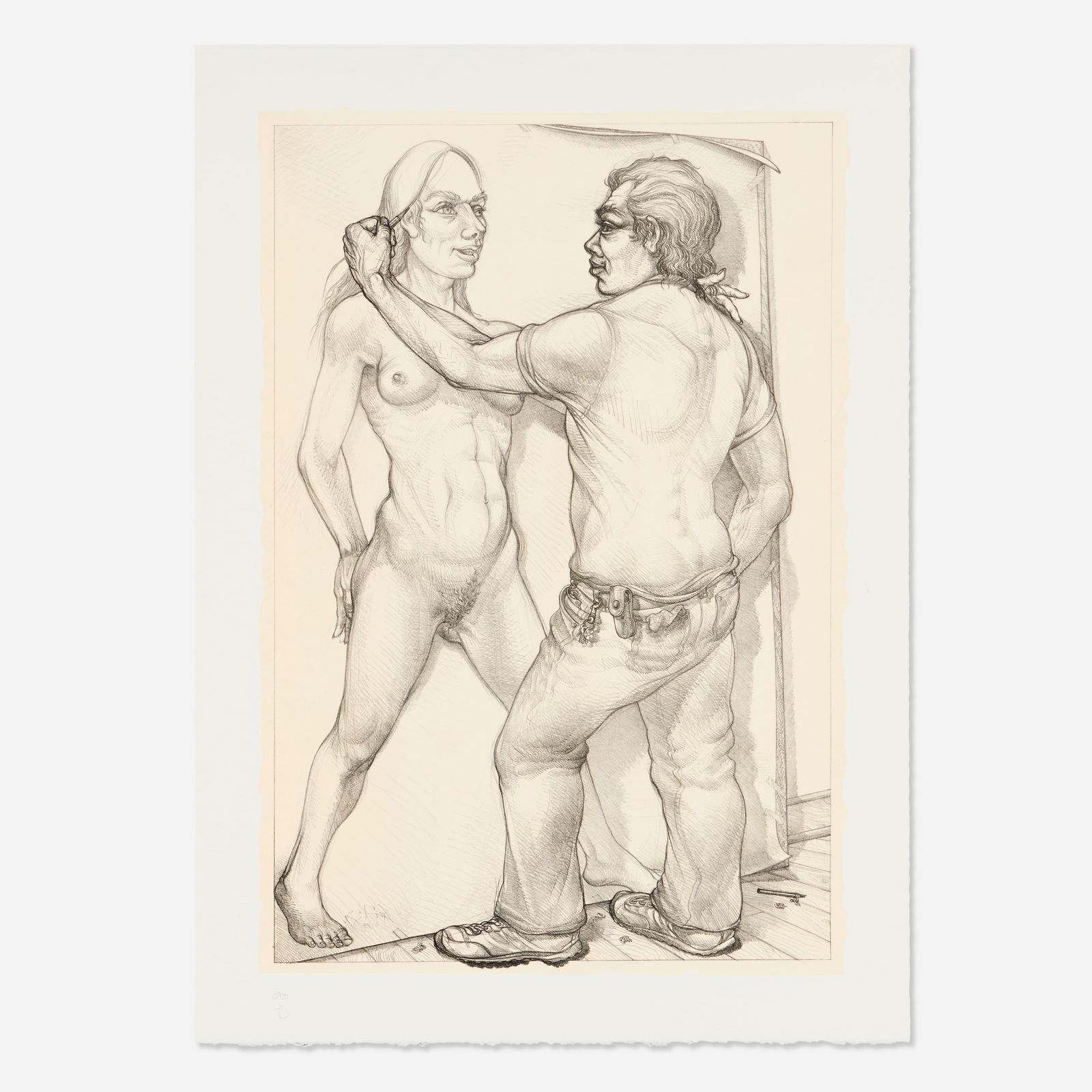 Luis Jiménez, Artist and Model: Luis Jiménez Artist and Model 1982-2007lithograph image: 32.625 h × 22.25 w in (83 × 57 cm) sheet: 37.75 h × 27 w in (96 × 69 cm) Signed and numbered to lowe