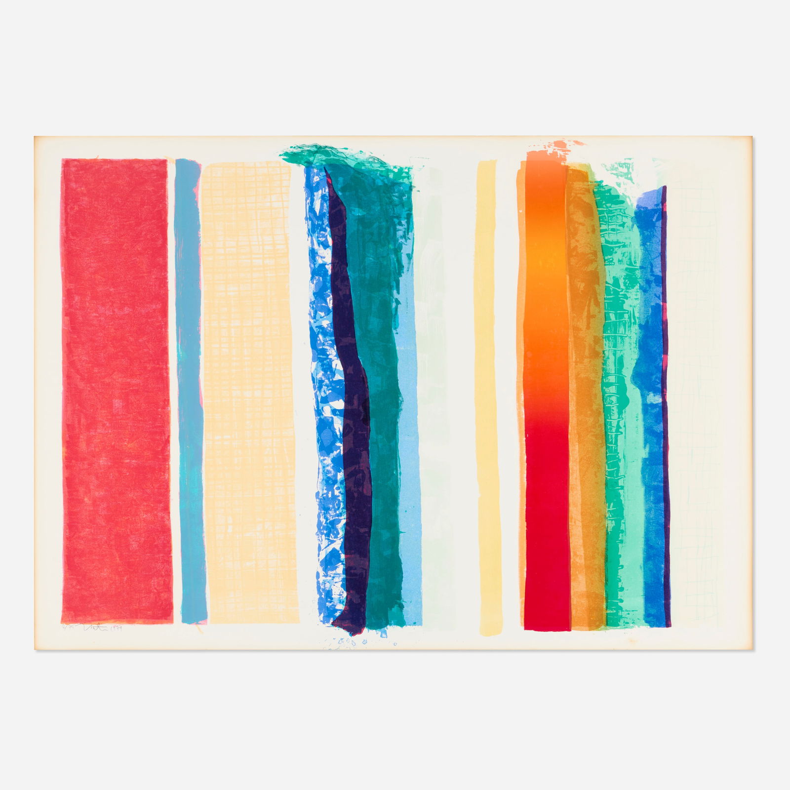Robert Natkin, Untitled: Robert Natkin Untitled 1975lithograph in colors 29.25 h × 41 w in (74 × 104 cm) Signed, dated and numbered to lower left ‘8/75 Natkin 1979’. This work is number 8 fr