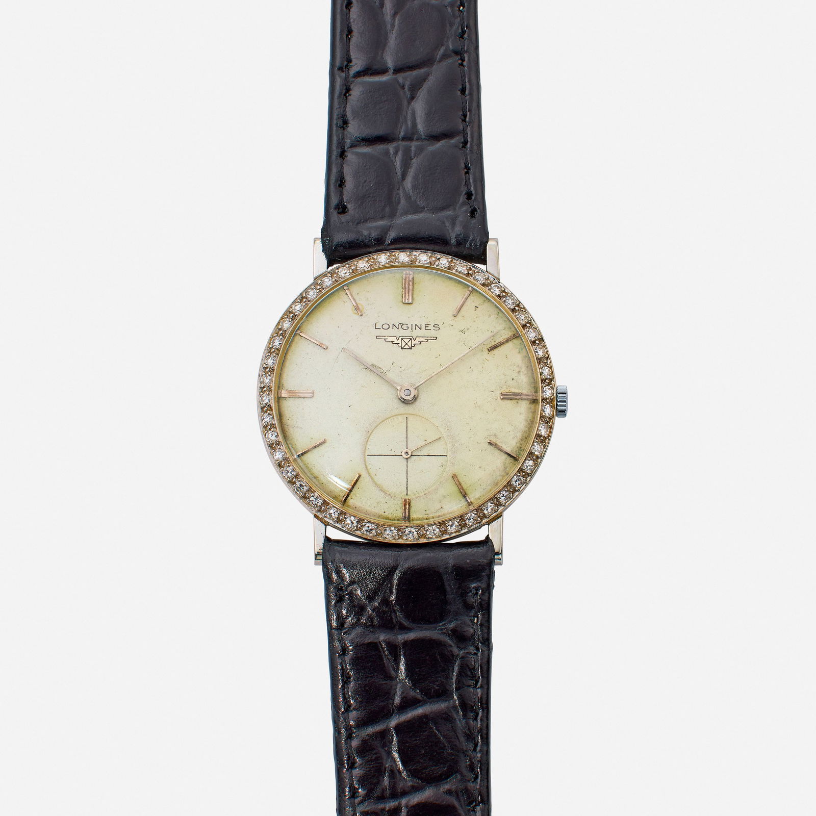 Longines, Diamond and white gold wristwatch (1 of 4)