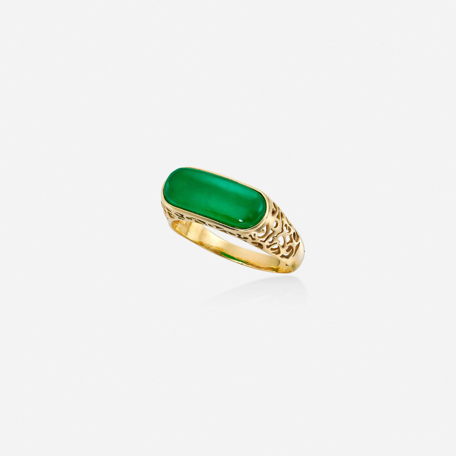 Jadeite and gold ring (1 of 2)