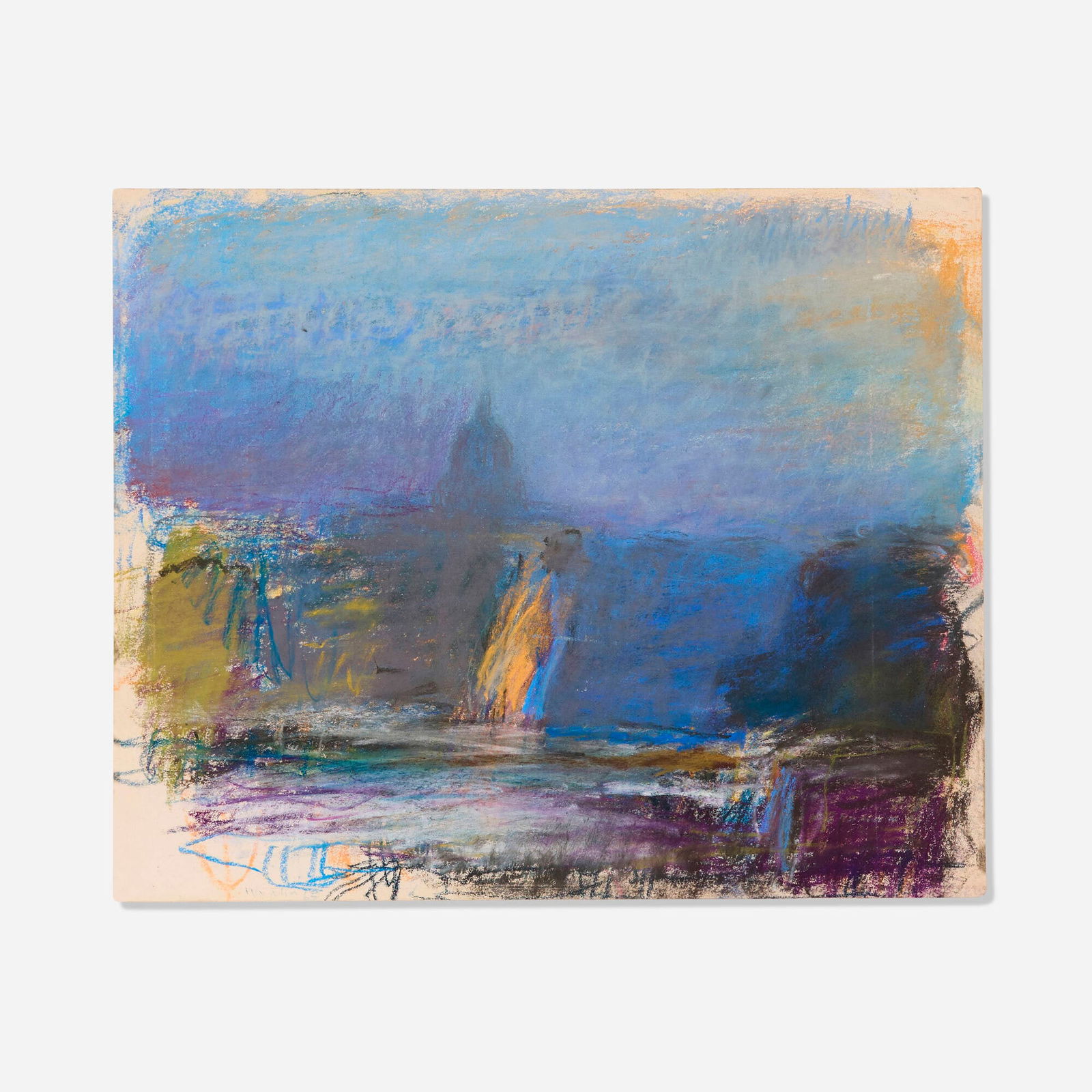 Wolf Kahn, From the Pincio II: Wolf Kahn From the Pincio II 1965pastel on paper 13.5 h x 16.75 w in (34 x 43 cm) Signed and dated to lower left 'W. Kahn 65'. Signed, dated and inscribed to frame verso 'To Carol, Wolf Kahn A