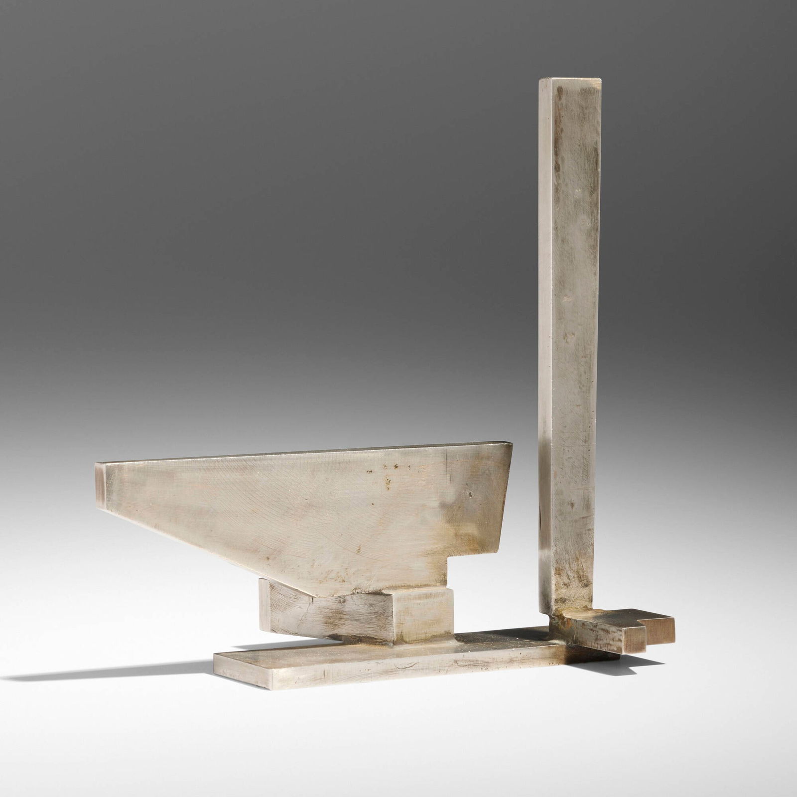 Francesco Marino di Teana, Untitled: Francesco Marino di Teana Untitled steel 8.625 h x 8 w x 5.25 d in (22 x 20 x 13 cm) Impressed signature and number to underside 'Mdit. 2/4'. This work is number 2 from the edition of 4.