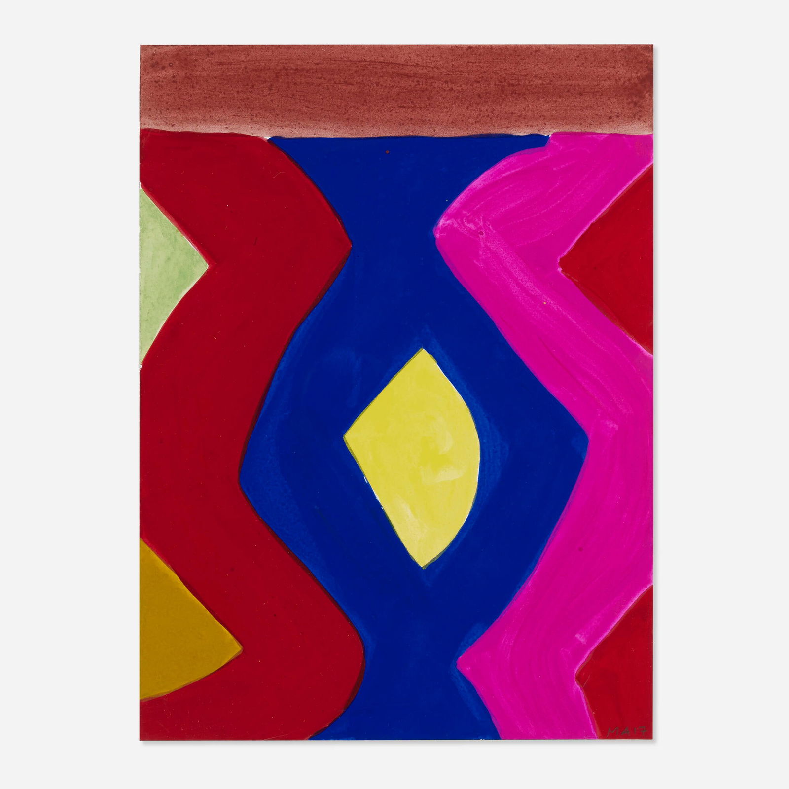 Marina Adams, 107: Marina Adams 107 2017gouache on Arches Aquarelle 12 h x 9 w in (30 x 23 cm) Signed and dated to lower right 'MA 17'. Provenance: Salon 94, New York | Acquired from the