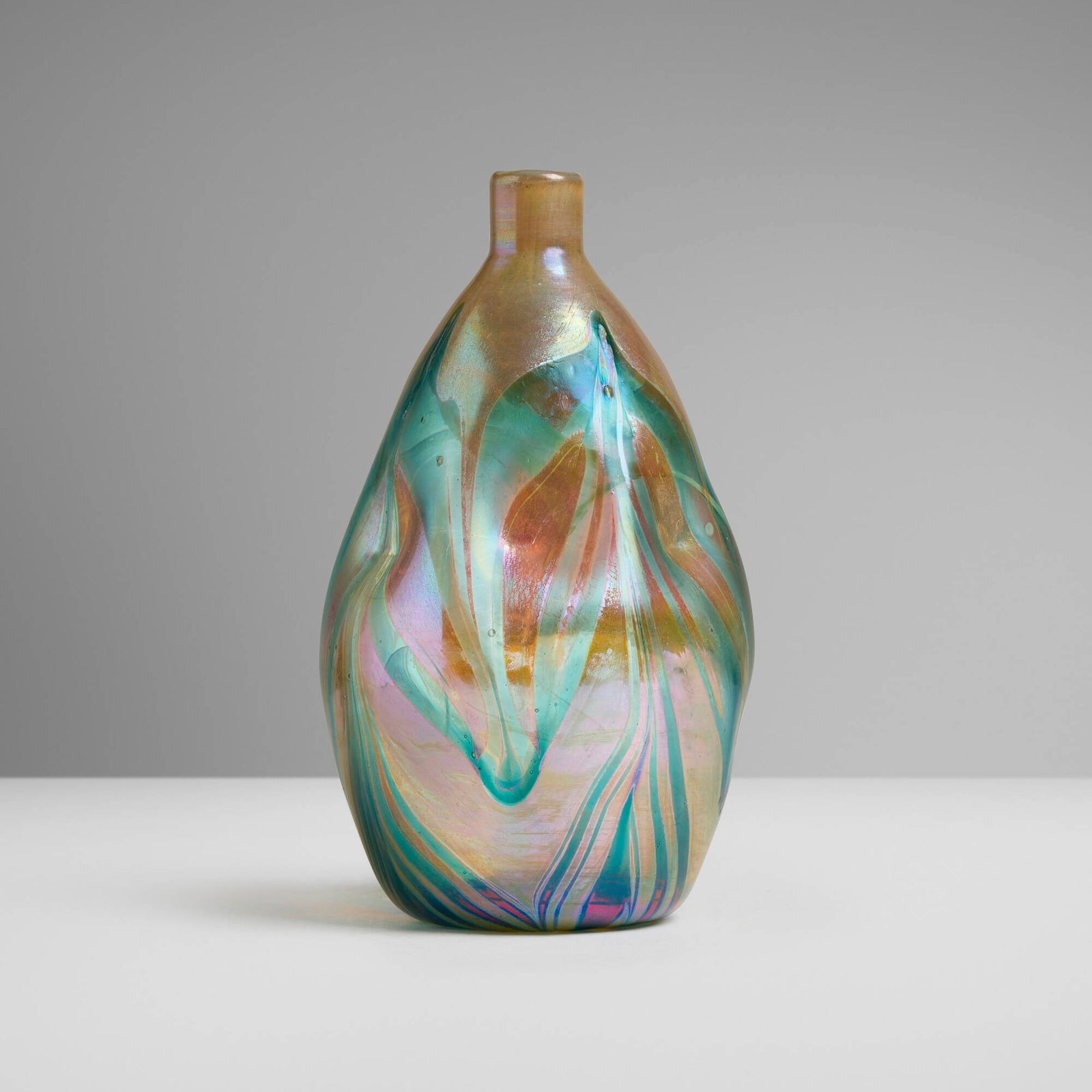 Tiffany Studios, Early decorated bud vase (1 of 5)