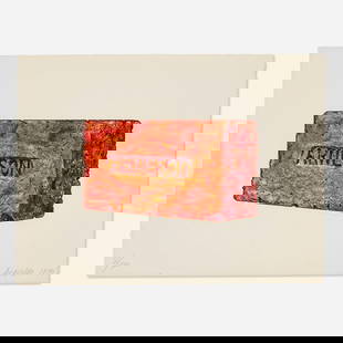 Robert Arneson, Angle Brick: Robert Arneson Angle Brick 1979etching and aquatint in colors image: 4.75 h x 8 w in (12 x 20 cm) sheet: 10.5 h x 14 w in (27 x 36 cm) Signed, dated and numbered to lower edge '8/20 Arneson