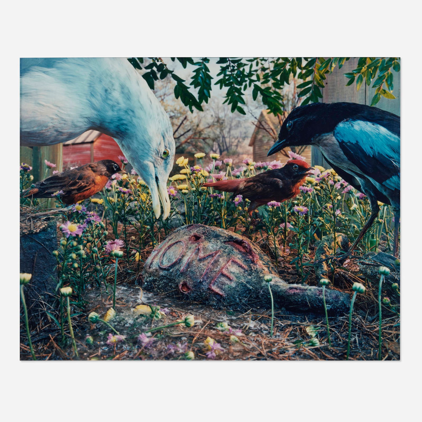 Gregory Crewdson, Untitled (Birds Around Home): Gregory Crewdson Untitled (Birds Around Home) 1997C-print mounted to Sintra 36.75 h x 45.75 w in (93 x 116 cm) This work is number 1 from the edition of 6. Provenance:
