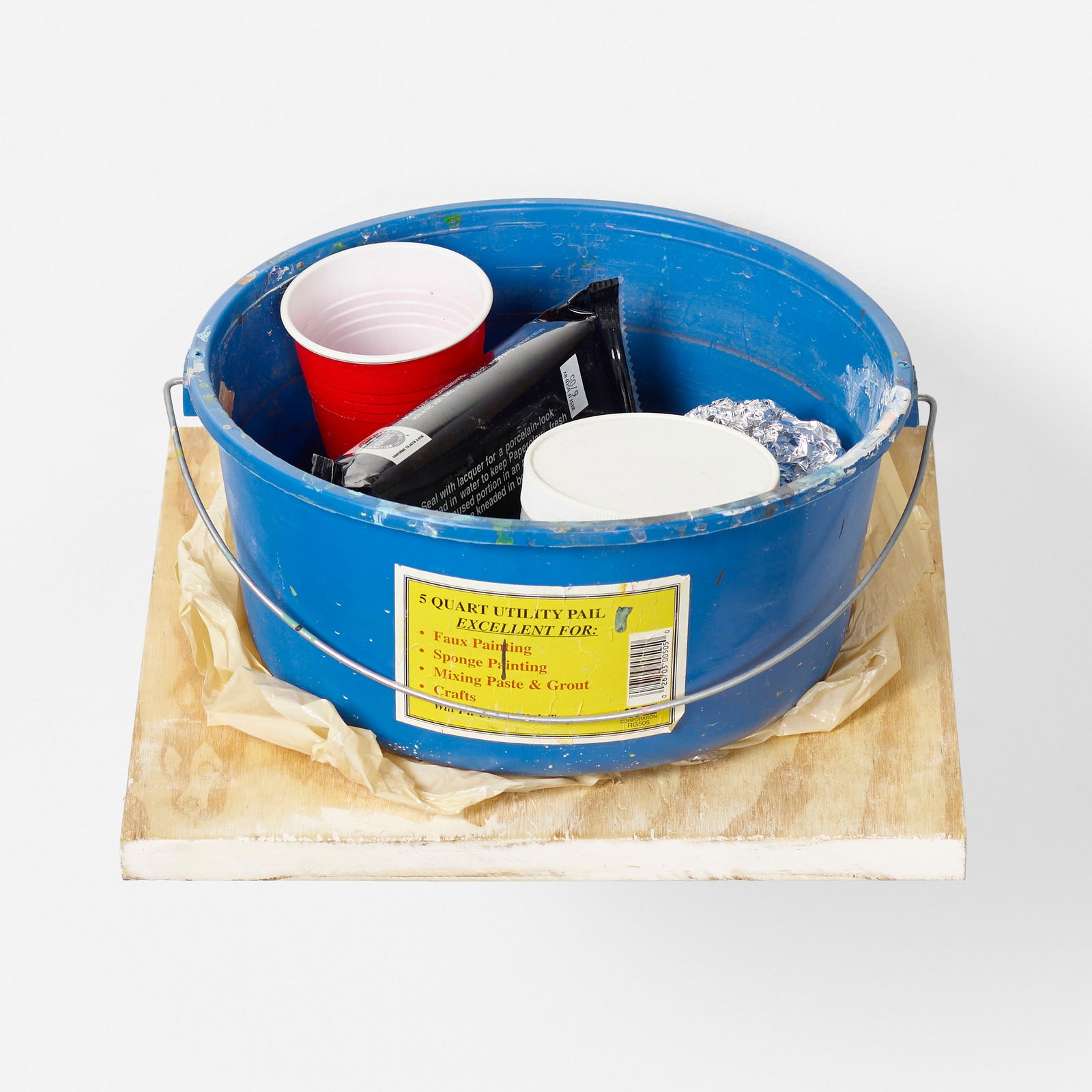 Yutaka Sone, Untitled: Yutaka Sone Untitled 2004found object sculpture 8.5 h × 12 w × 11.75 d in (22 × 30 × 30 cm) Signed to plastic bag and underside of bucket ‘Yutaka Sone’.<