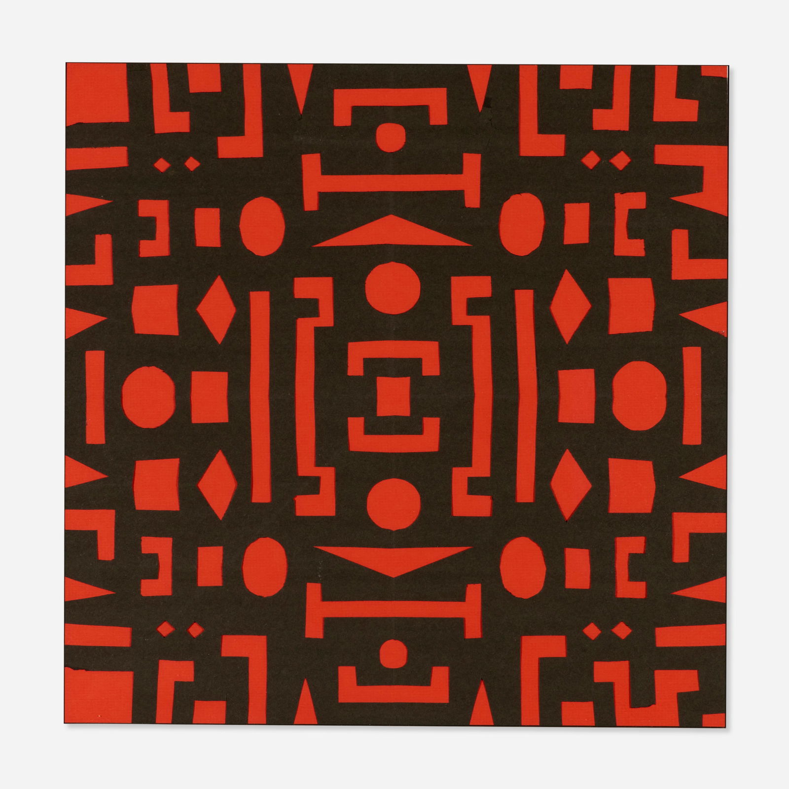 Angelo Testa, Untitled: Angelo Testa Untitled cut paper sight: 17.625 h × 17.625 w in (45 × 45 cm) Provenance: Rago, Modern, 16 March 2002, Lot 227 | Private Collection