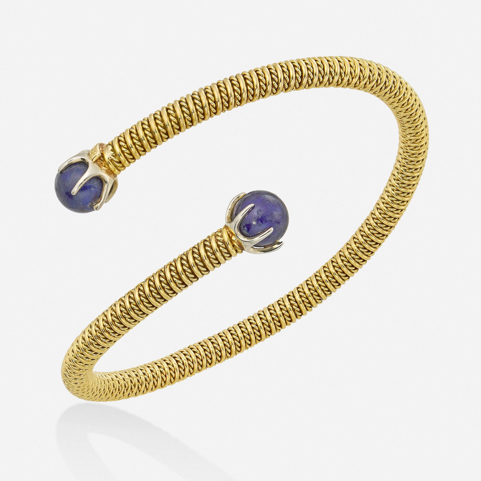 Cartier, Lapis lazuli and gold bangle bracelet (1 of 3)