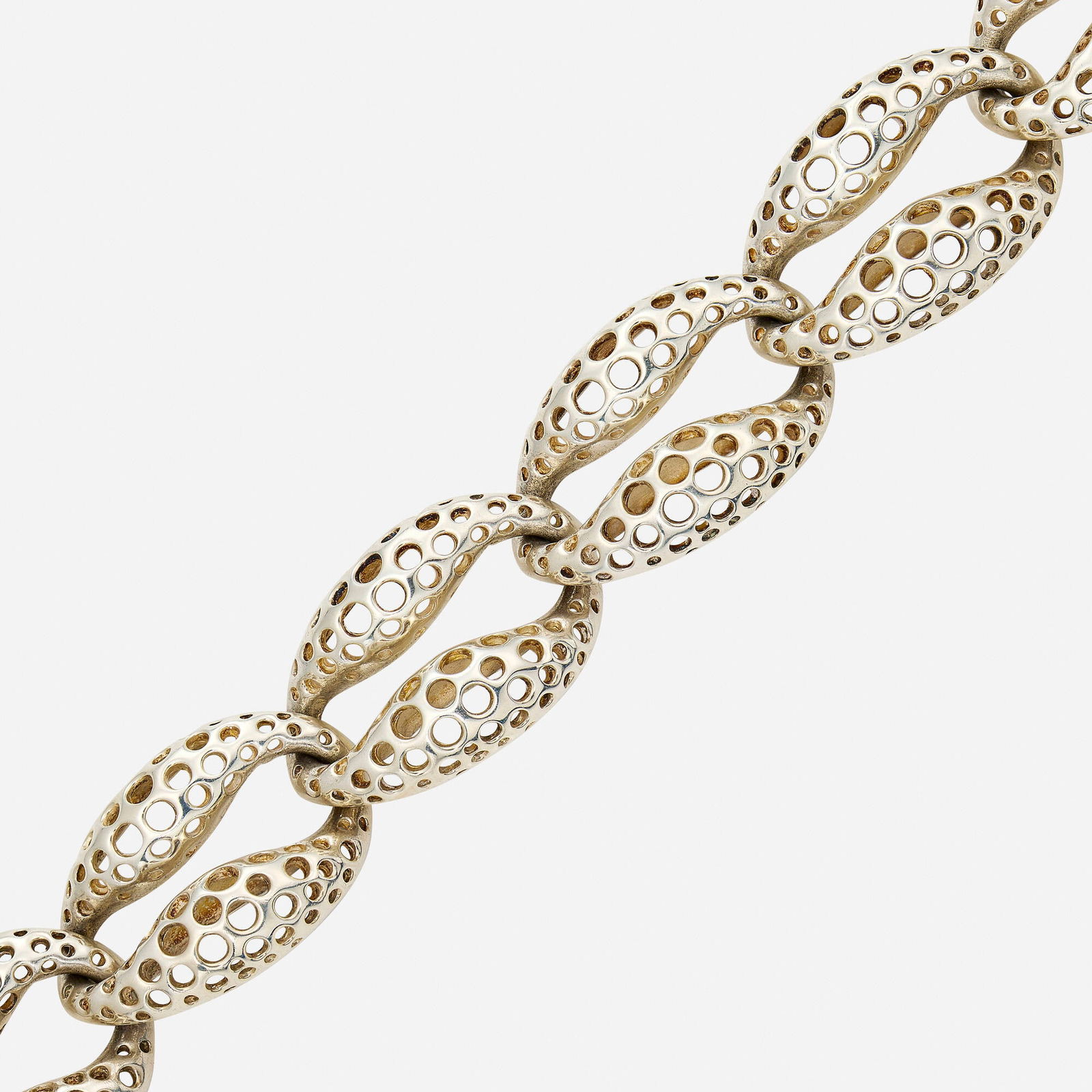 Angela Cummings, 'Perforations' sterling silver bracelet (1 of 4)