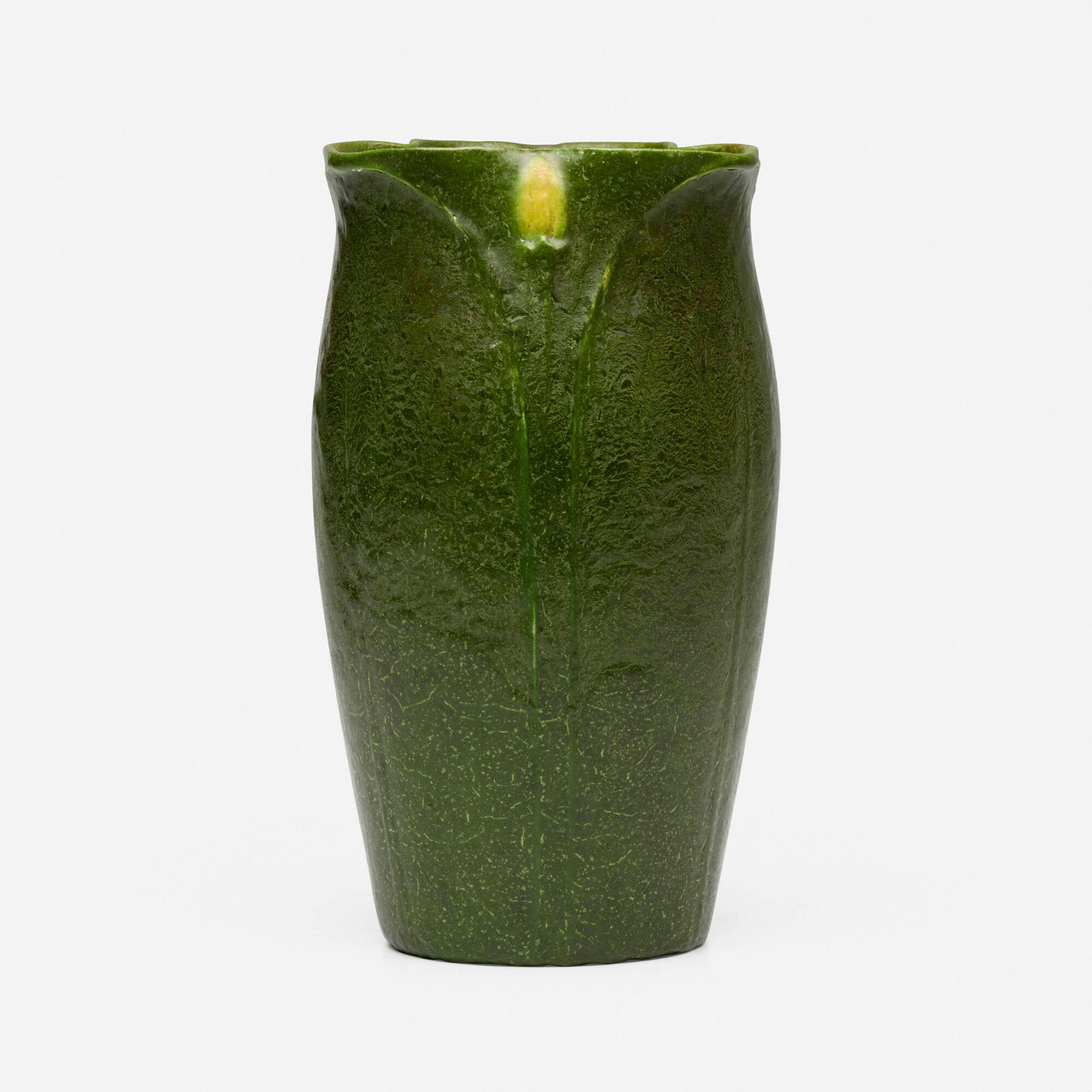 Wilhelmina Post for Grueby Faience Company, Vase with leaves and buds (1 of 4)