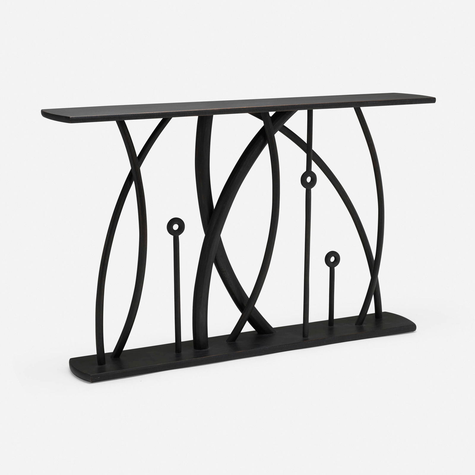 Dean Pulver, Daydream #21 console table: Dean Pulver Daydream #21 console table USA, 2018lacquered wood 33 h x 53.625 w x 10 d in (84 x 136 x 25 cm) Signed and dated to underside 'Dean Pulver 2018'. Provenance: