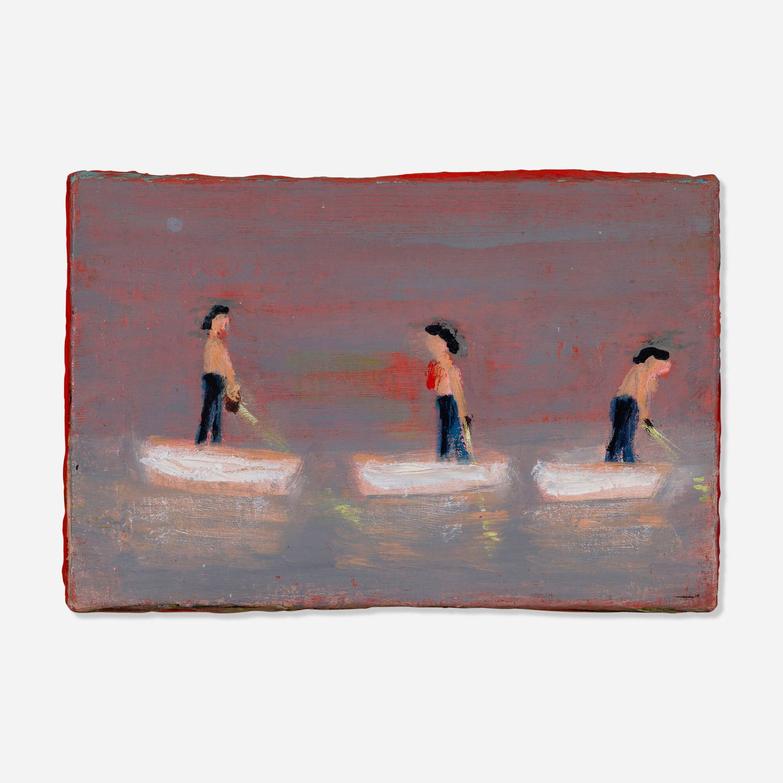 Katherine Bradford, Flash Lights: Katherine Bradford Flash Lights 2009oil on canvas 6 h x 9 w in (15 x 23 cm) Signed, titled and dated to verso 'Flash Lights K. Bradford 09'. Provenance: John Davis Gall