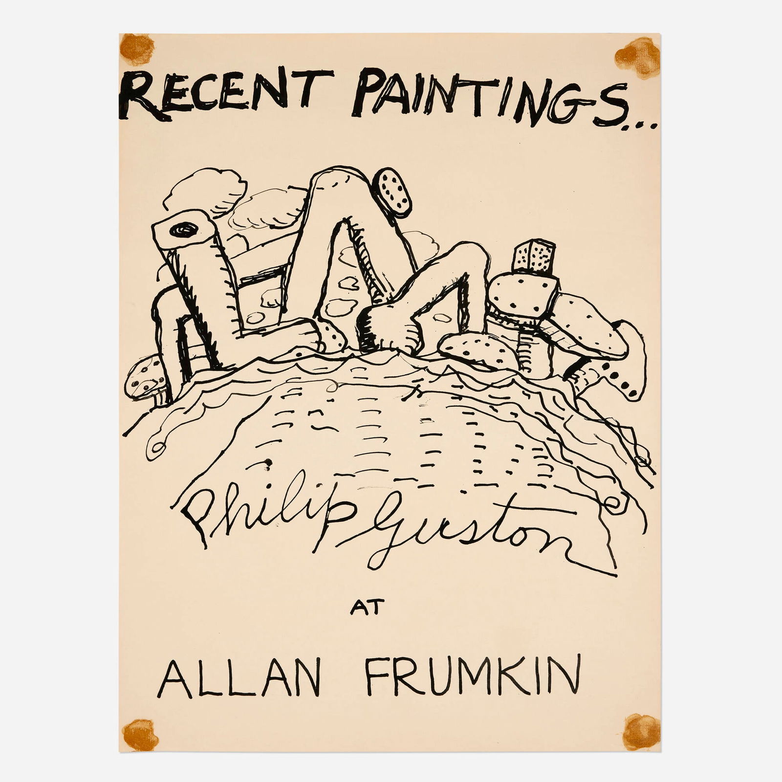 Philip Guston, Untitled (Recent Paintings at Allan Frumkin) (1 of 3)