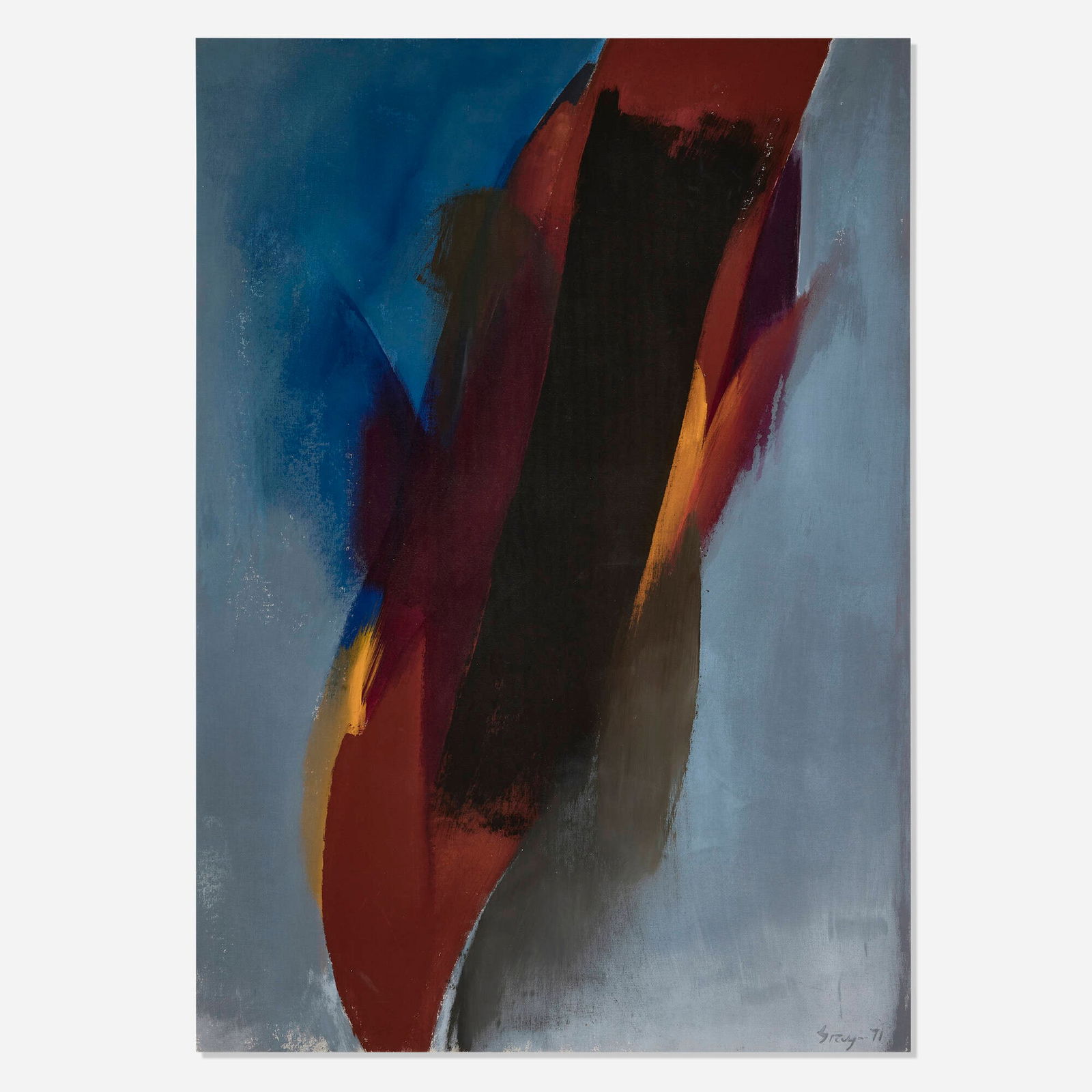 Cleve Gray, Haleakala I: Cleve Gray Haleakala I 1971oil on canvas 63.25 h x 48 w in (161 x 122 cm) Signed and dated to lower right 'Gray - 71'. Titled to verso 'Haleakala I'. Provenance: Birney