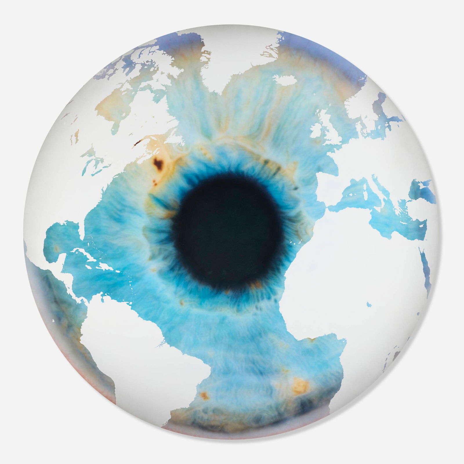 Marc Quinn, The Eye of History (Atlantic Perspective) Ice Age I: Marc Quinn The Eye of History (Atlantic Perspective) Ice Age I 2012oil on canvas 78.75 dia in (200 cm) Provenance: White Cube, London | Private Collection | Christie's, New Yo