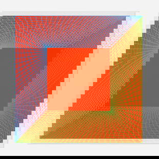 Richard Anuszkiewicz, Untitled: Richard Anuszkiewicz Untitled 1997 screenprint in colors image: 21.75 h x 21.75 w in (55 x 55 cm) sheet: 23.75 h x 23.75 w in (60 x 60 cm) Signed, dated and numbered to lower edge '47/100
