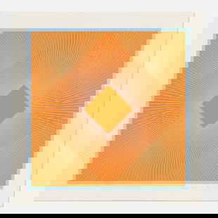 Richard Anuszkiewicz, Splendor of Orange: Richard Anuszkiewicz Splendor of Orange 1978 screenprint in colors image: 27.375 h x 27.375 w in (70 x 70 cm) sheet: 32.875 h x 33 w in (84 x 84 cm) Signed, dated and numbered to lower right