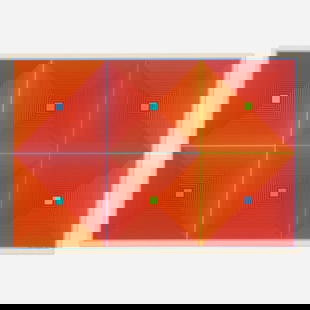 Richard Anuszkiewicz, Six Squares: Richard Anuszkiewicz Six Squares 1967 screenprint in colors image: 24 h x 35.875 w in (61 x 91 cm) sheet: 25 h x 37 w in (63 x 94 cm) Signed, dated and numbered to lower right 'Anuskiewicz 10/200