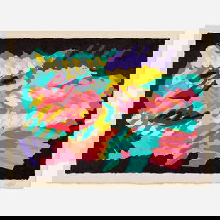 Karel Appel, Pink Cat (from the Cats portfolio): Karel Appel Pink Cat (from the Cats portfolio) 1978 screenprint in colors on Japon image: 22.125 h x 29.625 w in (56 x 75 cm) sheet: 25 h x 32.375 w in (63 x 82 cm) Signed and numbered to lower