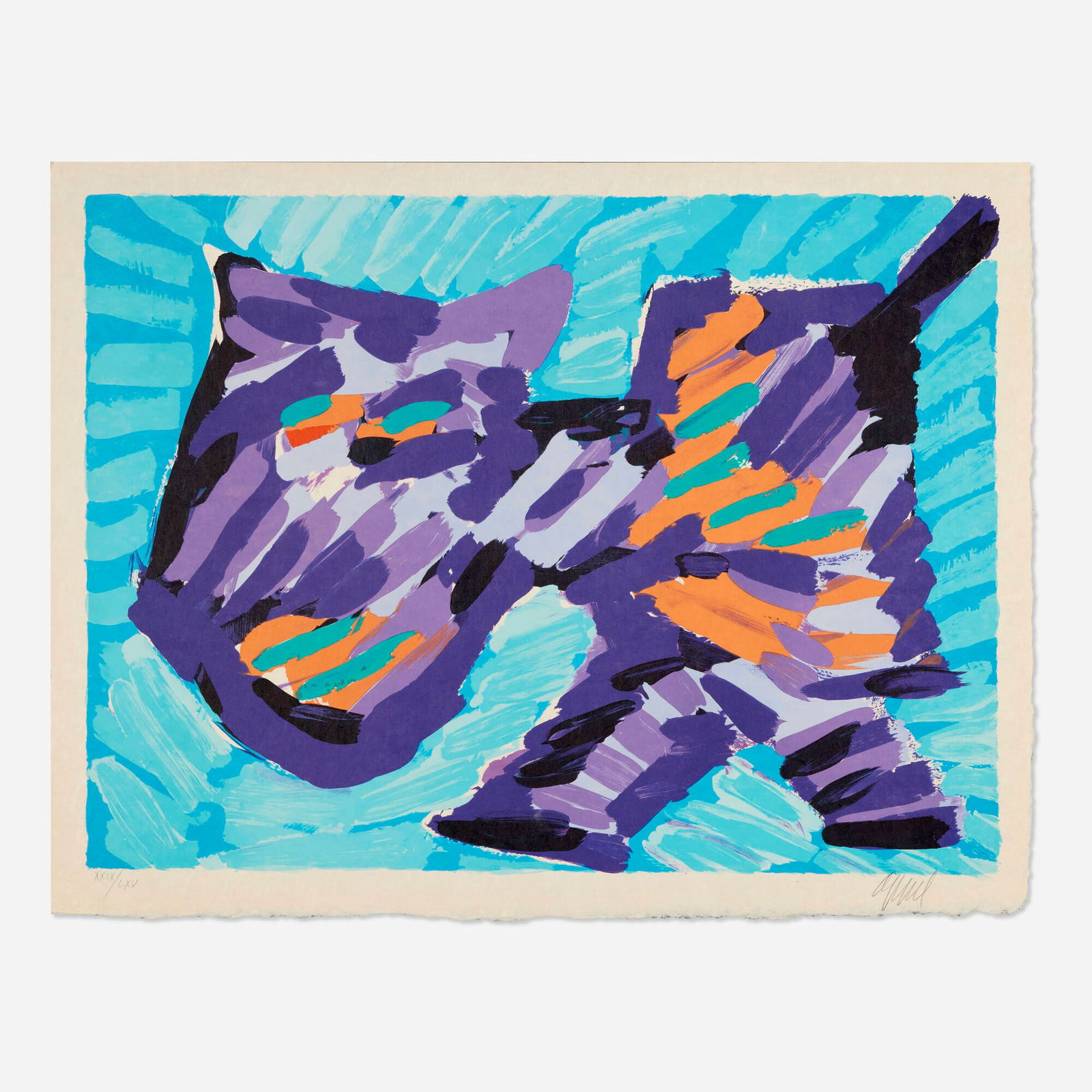 Karel Appel, Walking Cat (from the Cats portfolio) (1 of 2)