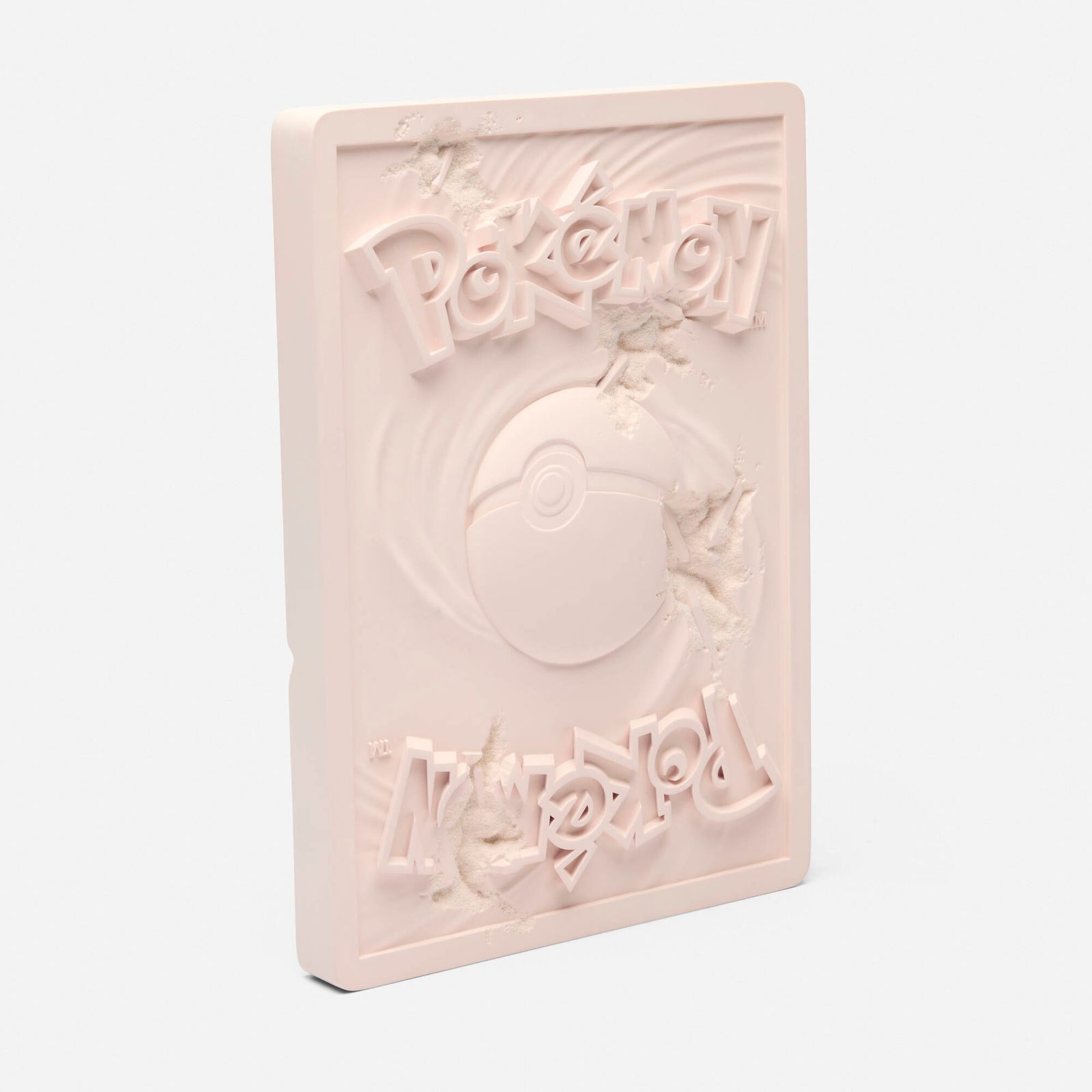 Daniel Arsham, Charizard Pokemon Card (Pink): Daniel Arsham Charizard Pokemon Card (Pink) 2020cast plaster, product packaging 12 h x 8.5 w x 1 d in (30 x 22 x 3 cm) Printed signature, date, number and inscription to artist's label to box