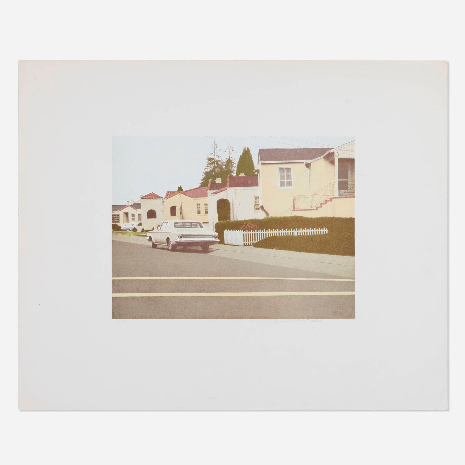 Robert Bechtle, Car No. 3: Robert Bechtle Car No. 3 1975lithograph in colors image: 12 h x 16 w in (30 x 41 cm) sheet: 23 h x 28 w in (58 x 71 cm) Signed and numbered to lower edge '47/250 Bechtle'. This work is numb