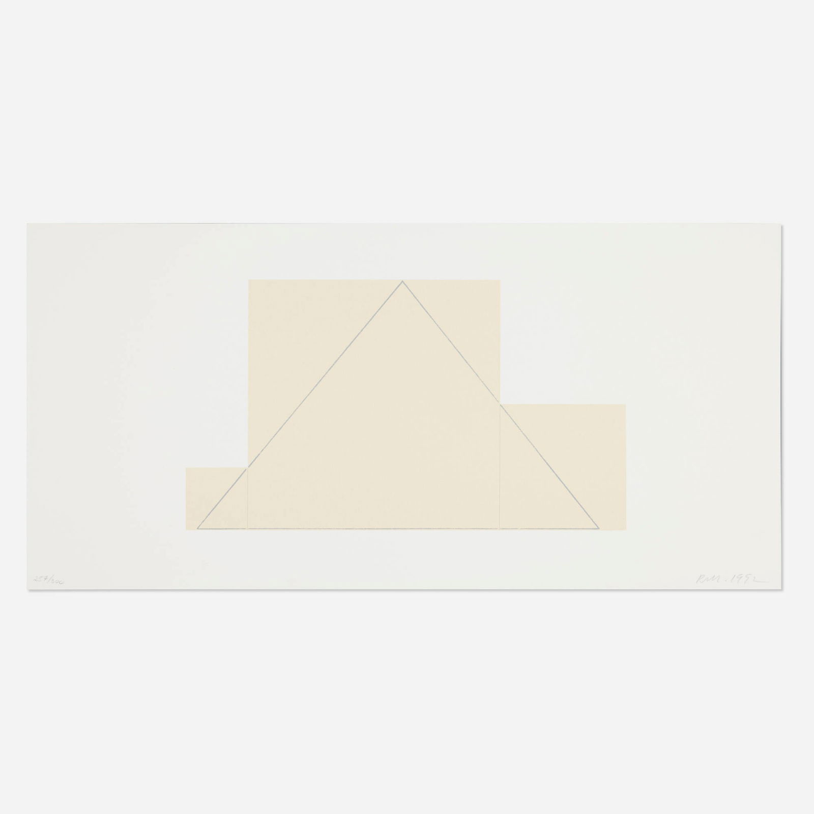 Robert Mangold, Untitled (from A Book of Silk Screen Prints - Multiple Panel Paintings portfolio): Robert Mangold Untitled (from A Book of Silk Screen Prints - Multiple Panel Paintings portfolio) 1992screenprint in colors on Fabriano Cotton image: 8 h x 14 w in (20 x 36 cm) sheet: 11.625 h x 24