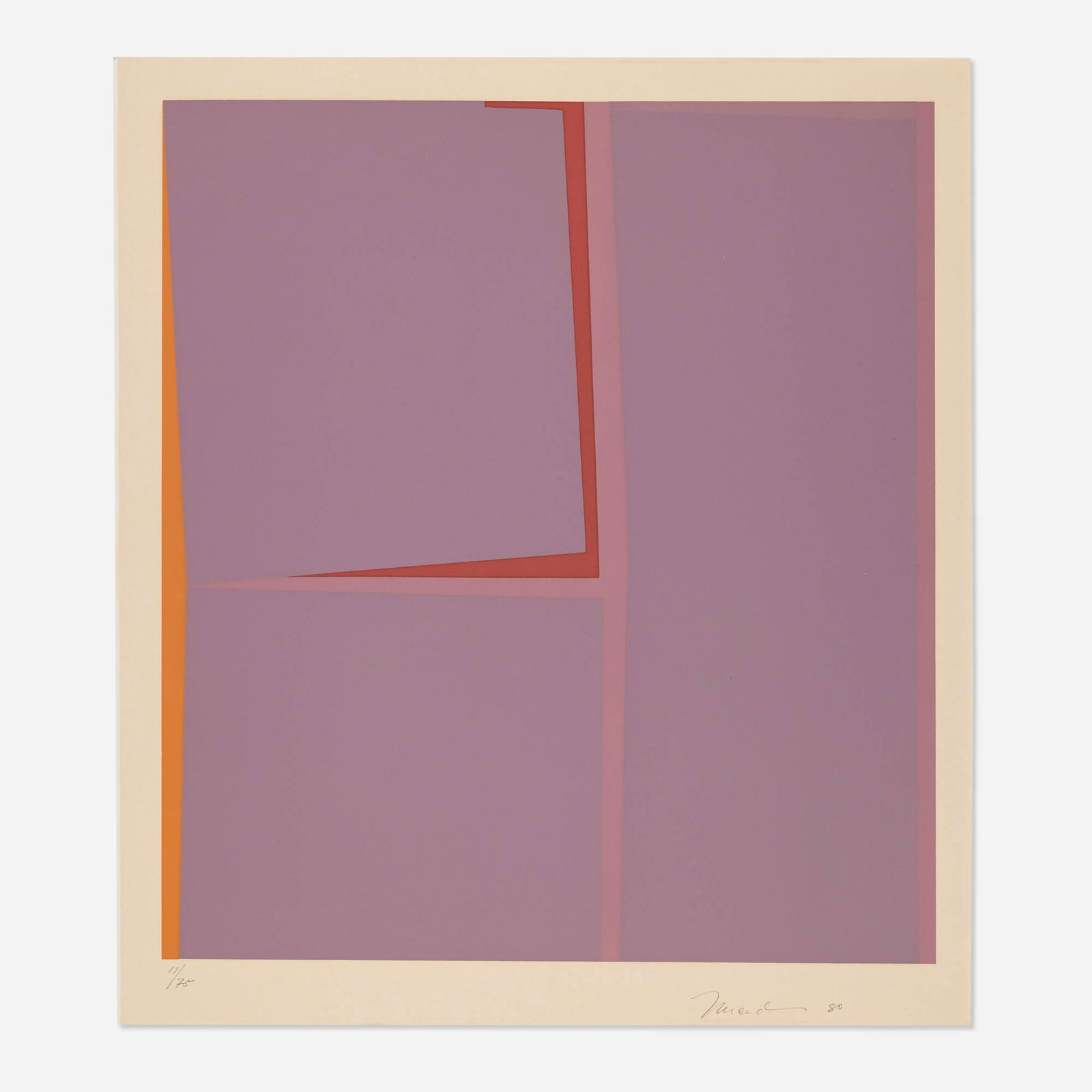 Mercedes Pardo, Untitled (from the World Print Three portfolio): Mercedes Pardo Untitled (from the World Print Three portfolio) 1980screenprint in colors image: 20 h x 18.125 w in (51 x 46 cm) sheet: 30.5 h x 22.5 w in (77 x 57 cm) Signed, dated and numb