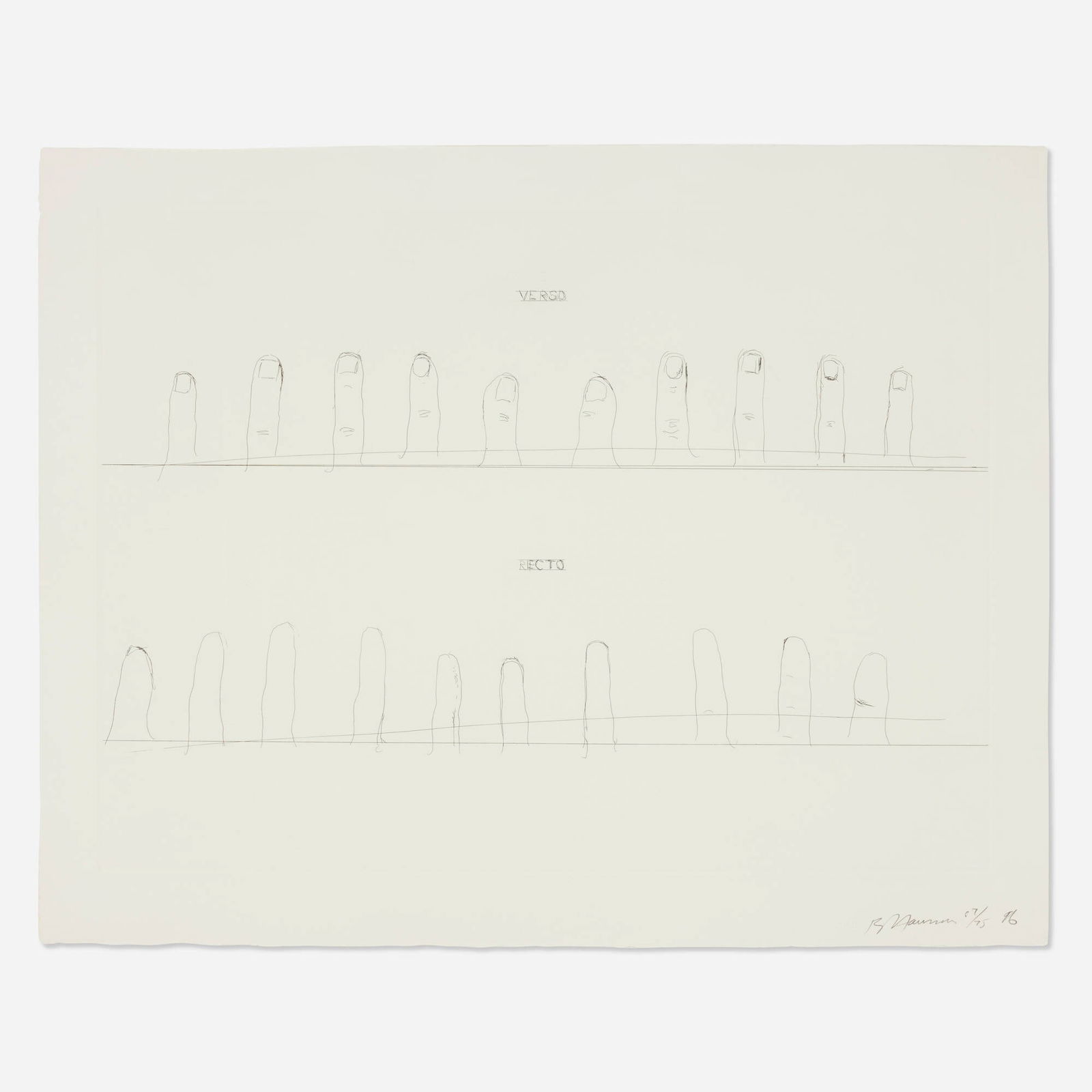 Bruce Nauman, Verso Recto (1 of 4)