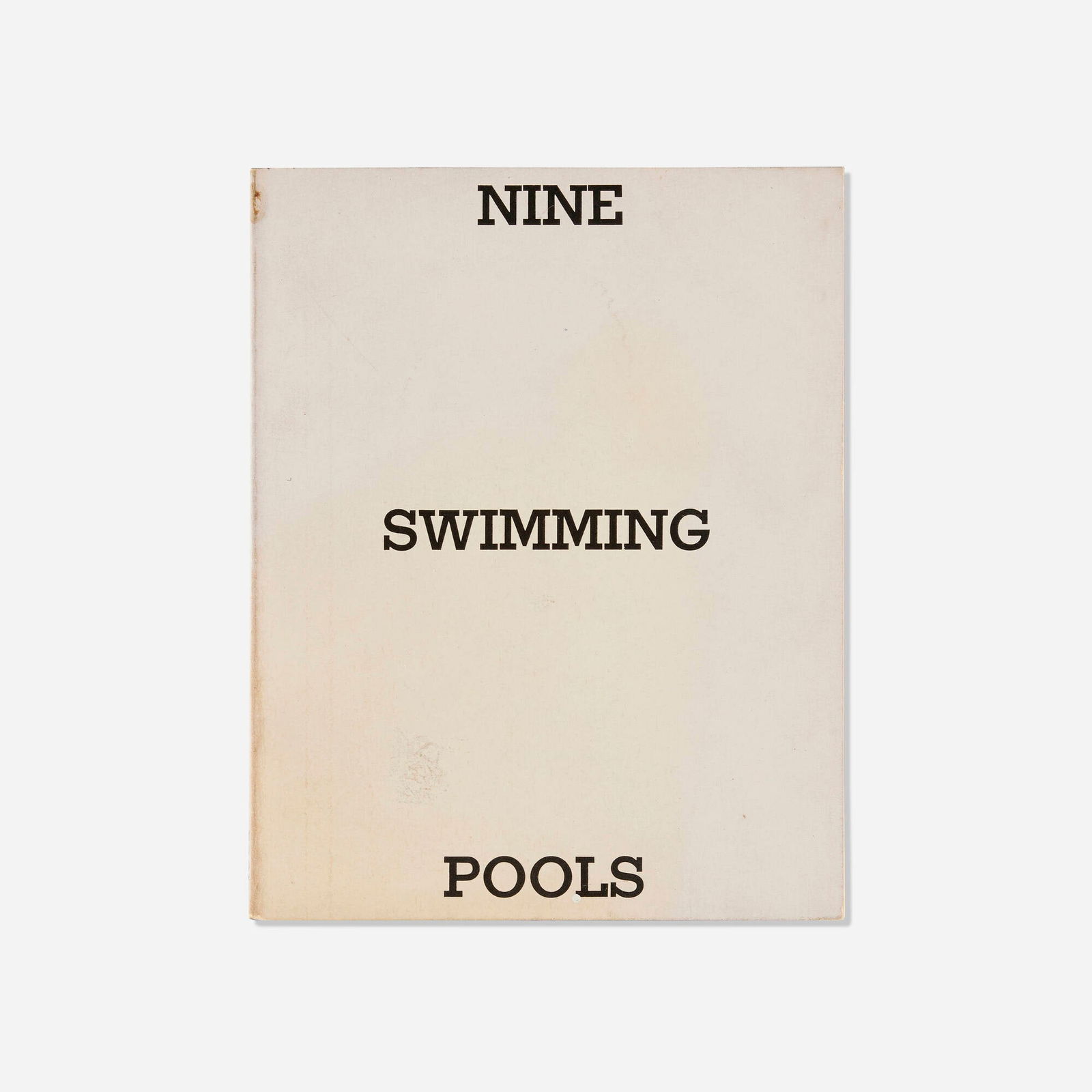 Ed Ruscha, Nine Swimming Pools and a Broken Glass: Ed Ruscha Nine Swimming Pools and a Broken Glass 1968 / 19764-color offset printing on white paper 7 h x 5.5 w x 0.25 d in (18 x 14 x 1 cm) This work is from the second edition of 2000 publish