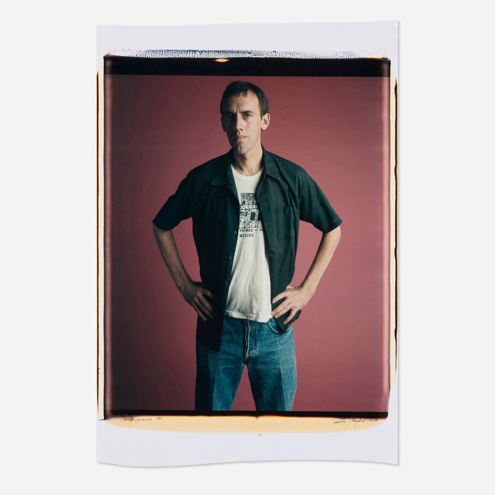 Timothy Greenfield-Sanders, David Wojnarowicz: Timothy Greenfield-Sanders David Wojnarowicz 1991unique large-format Polaroid Polacolor print image: 24 h x 20 w in (61 x 51 cm) sheet: 31.875 h x 22.875 w in (81 x 58 cm) Signed, titled an