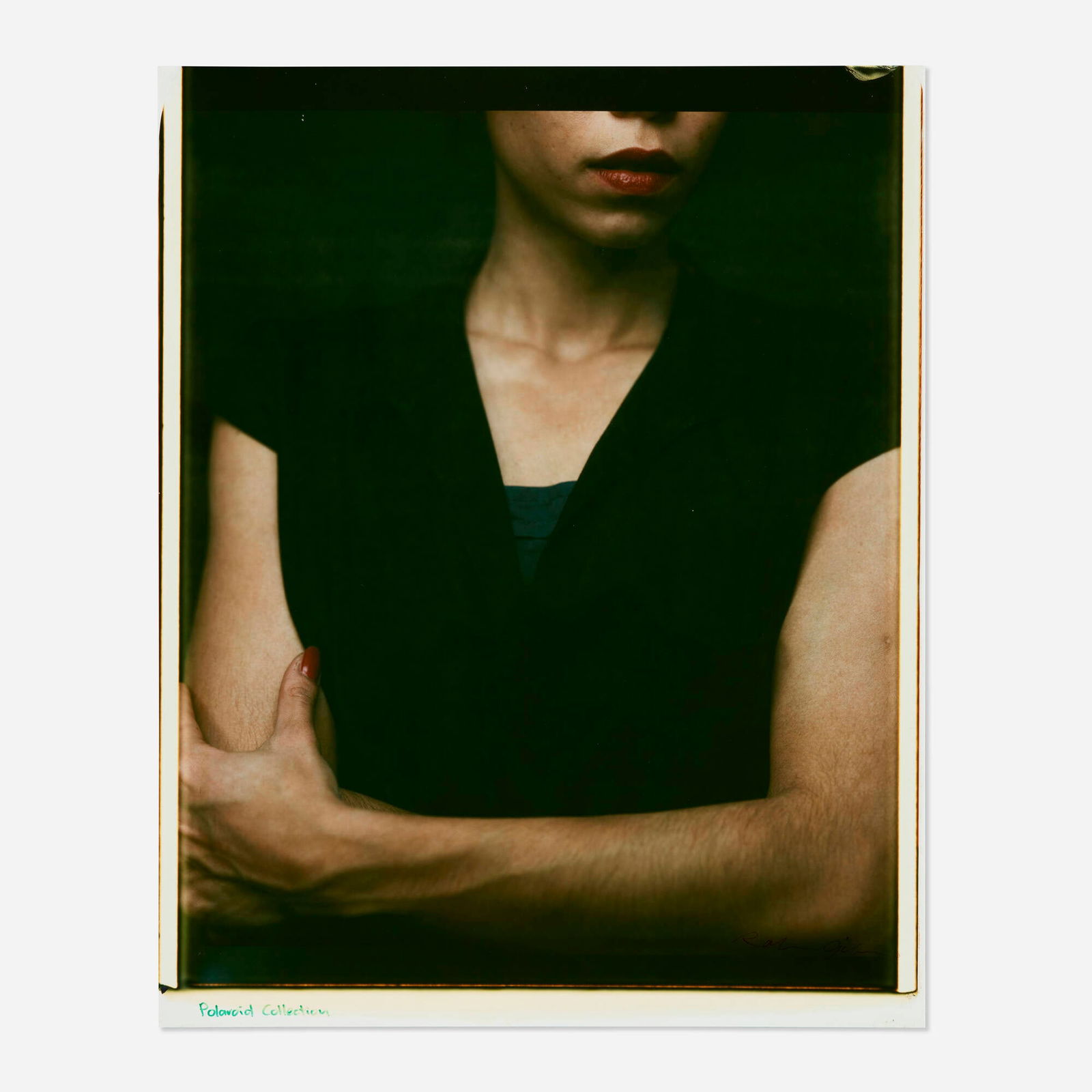 Ralph Gibson, Untitled: Ralph Gibson Untitled unique large-format Polaroid Polacolor print image: 24 h x 20 w in (61 x 51 cm) sheet: 27.375 h x 22 w in (70 x 56 cm) Signed and inscribed to lower edge 'Polaroid Collectio