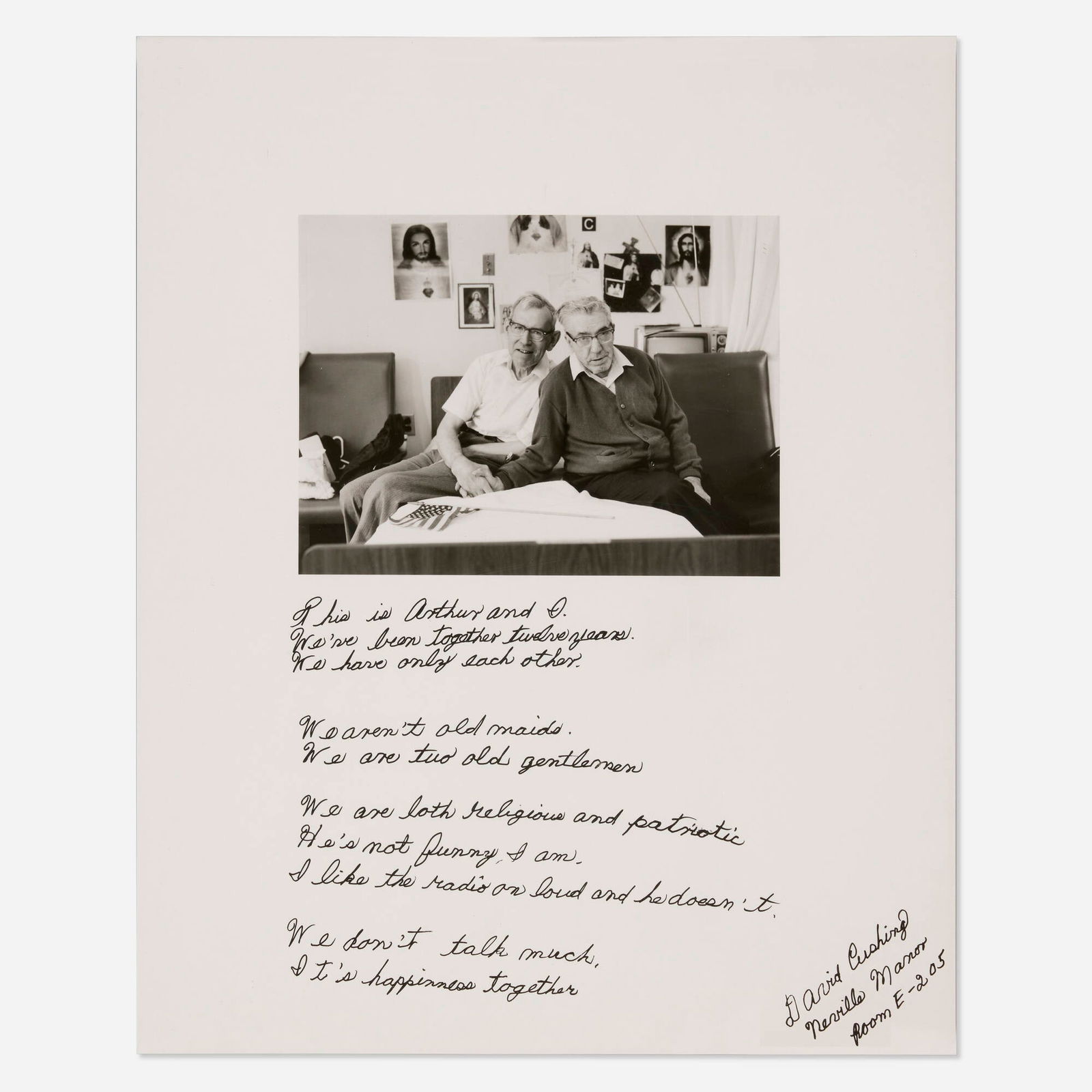 Jim Goldberg, Untitled (from the Nursing Home Series): Jim Goldberg Untitled (from the Nursing Home Series) 1985-86gelatin silver print from Polaroid Type 665 Positive/Negative film 19.75 h x 15.875 w in (50 x 40 cm) Signed and dated to verso 'Jim