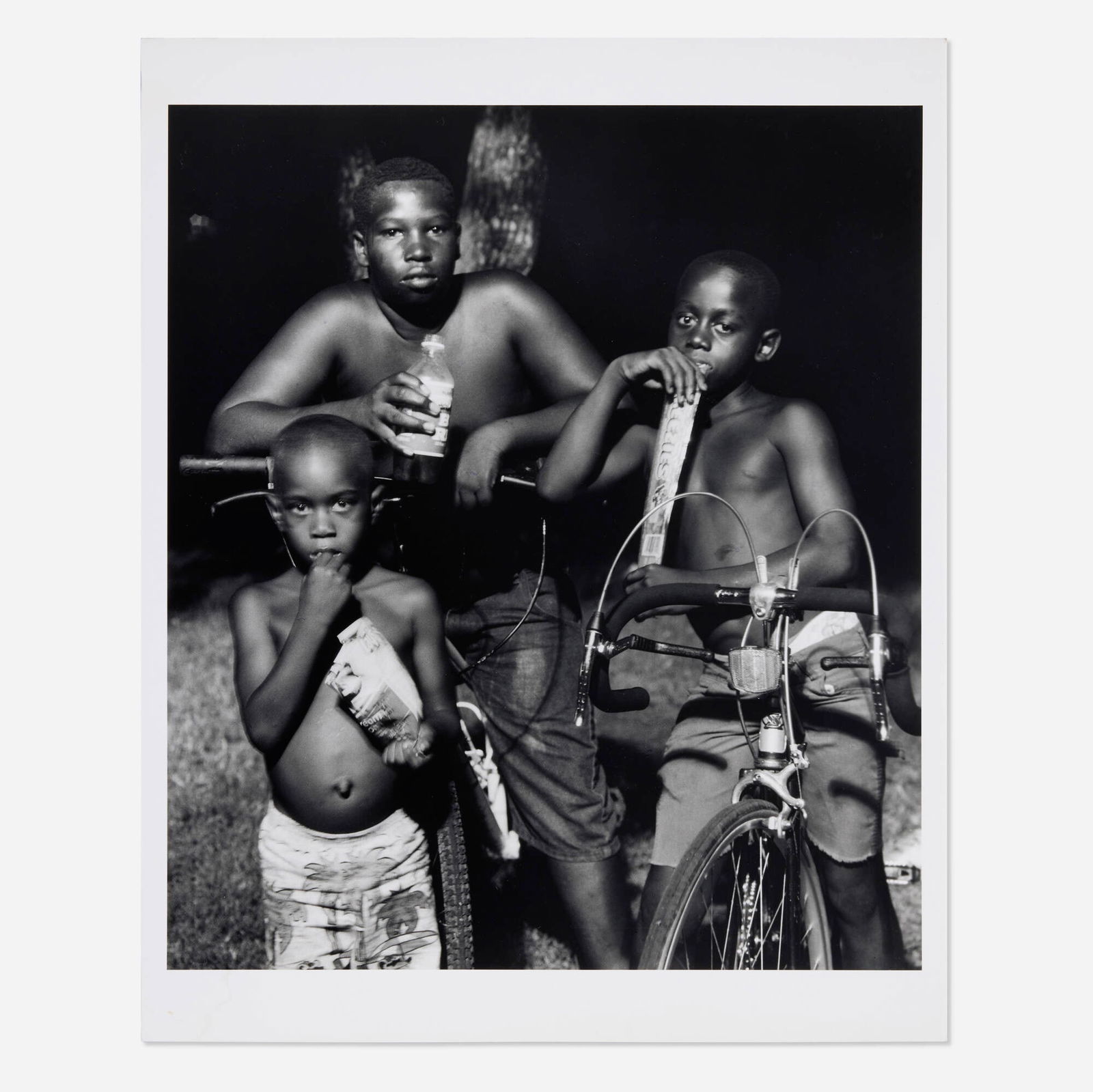Earlie Hudnall, Jr., Break Time: Earlie Hudnall, Jr. Break Time 1993gelatin silver print from Polaroid Type 55 Positive/Negative film image: 17.125 h x 15 w in (43 x 38 cm) sheet: 20 h x 16 w in (51 x 41 cm) Signed, titled