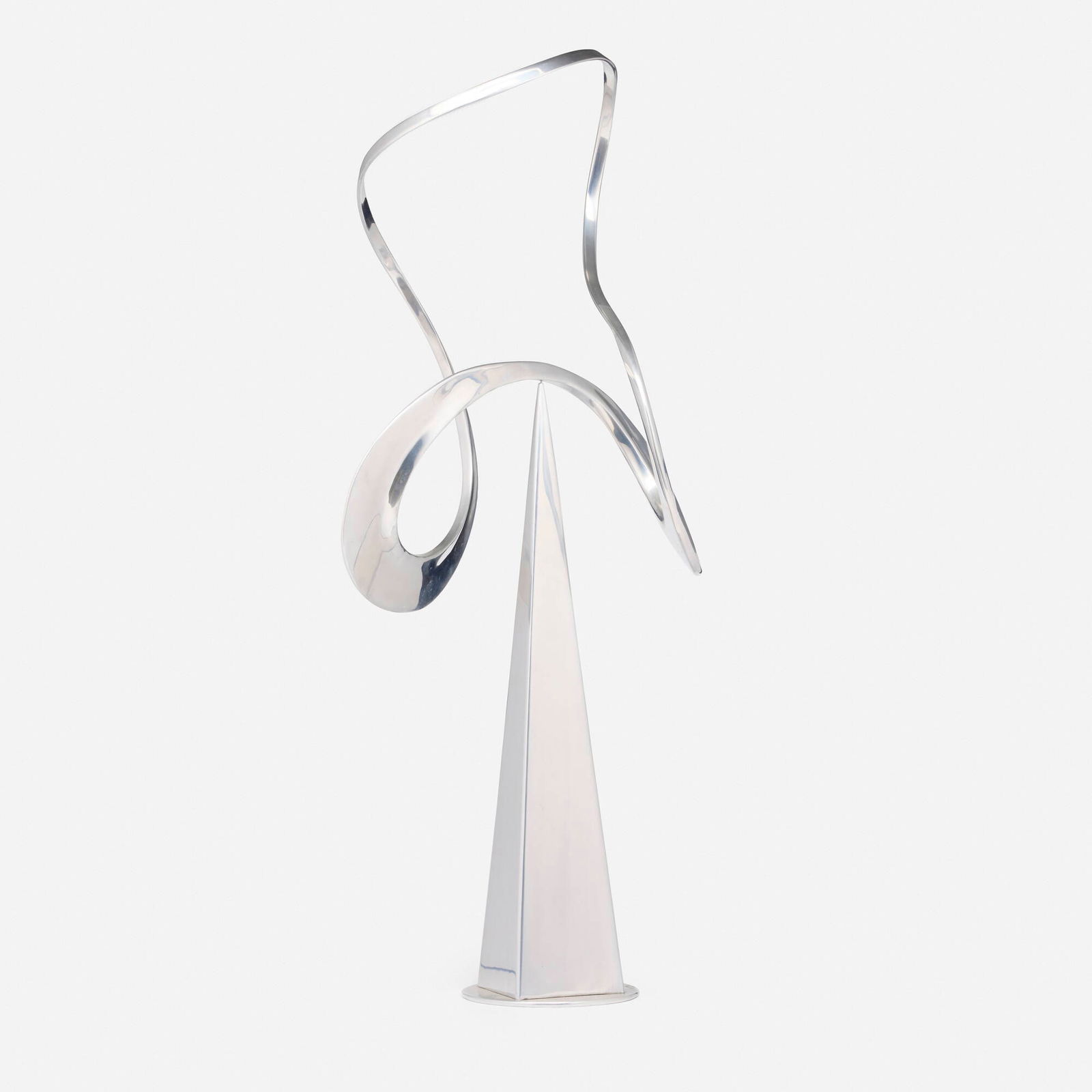 Bill Keating, Untitled: Bill Keating Untitled 1979aluminum 42 h x 15.5 w x 12.5 d in (107 x 39 x 32 cm) Etched signature and date to base '? Bill Keating 1979'. This work will ship from Lambertvil