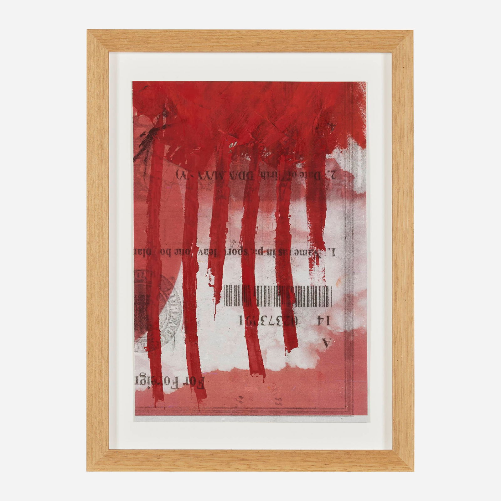 Oscar Murillo, Untitled: Oscar Murillo Untitled 2015oil stick and inkjet on paper 11.5 h x 8 w in (29 x 20 cm) Provenance: MoMA PS1, New York | Private Collection This work will sh