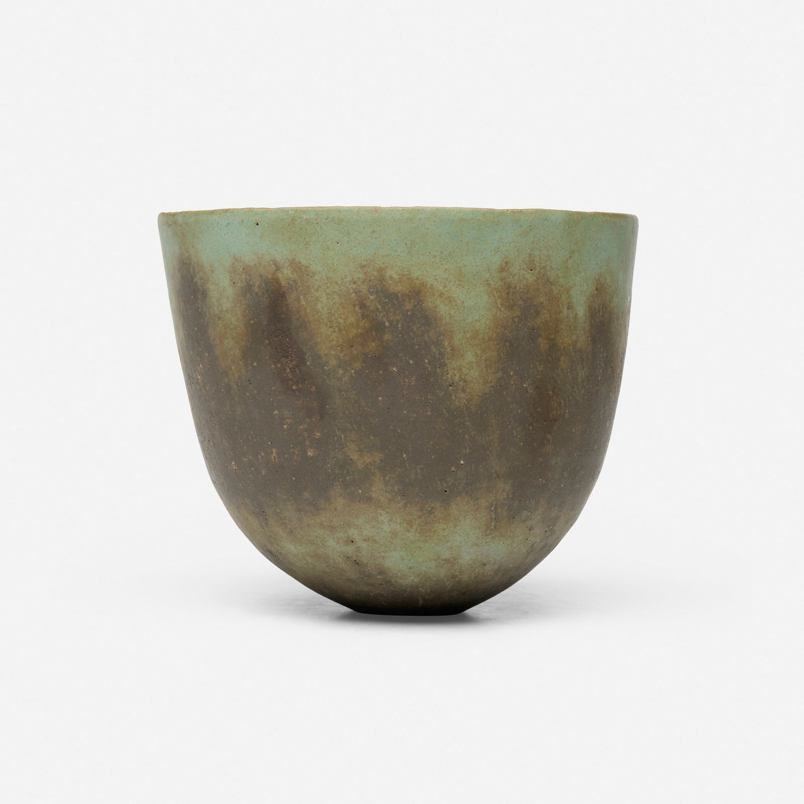 John Ward, Bowl: John Ward Bowl c. 1985glazed stoneware 6.875 h x 8.375 w x 8 d in (17 x 21 x 20 cm) Impressed artist's chop mark to underside 'JW'. This work will ship from Lambertville, N