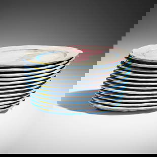 Robert Arneson, Stack of Plates: Robert Arneson Stack of Plates 1970glazed stoneware 6.75 h x 12.5 w x 8 d in (17 x 32 x 20 cm) Impressed signature and date to reverse 'Arneson 1970'. Sold with a digital copy of the invoice f