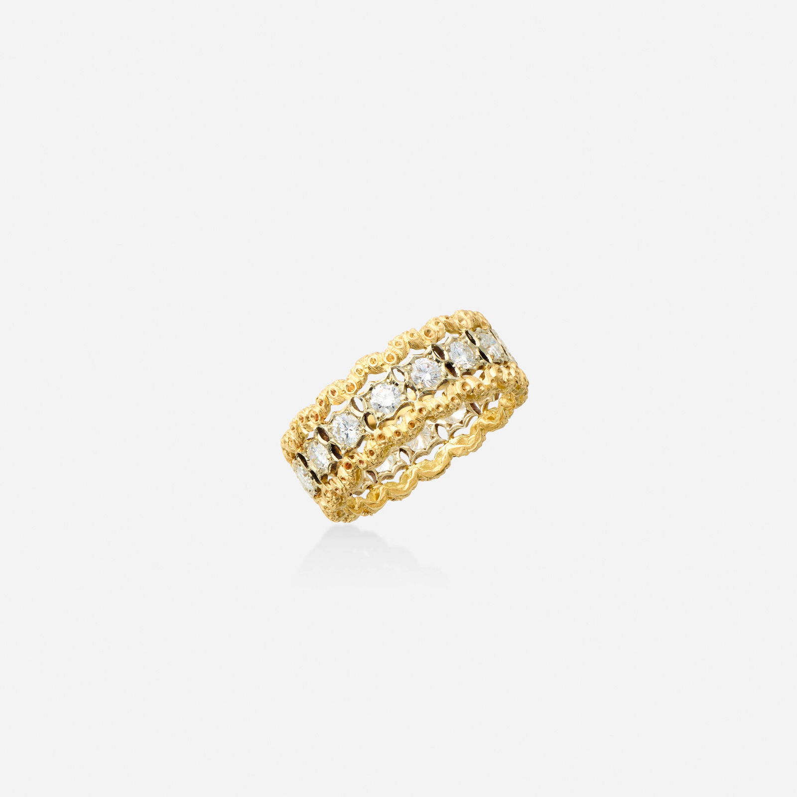Mario Buccellati, Diamond and bicolor gold ring (1 of 2)