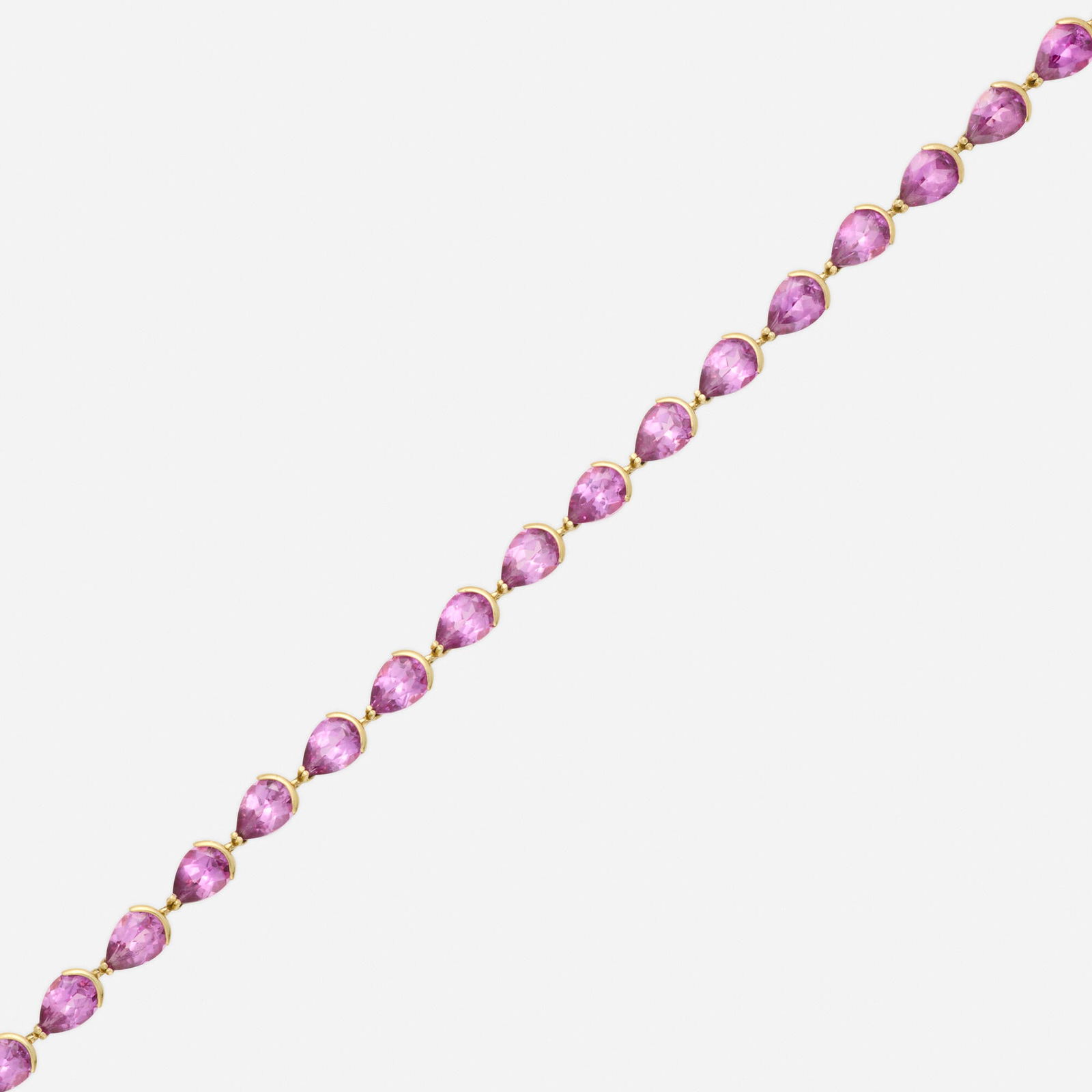 Pink sapphire and gold bracelet (1 of 3)
