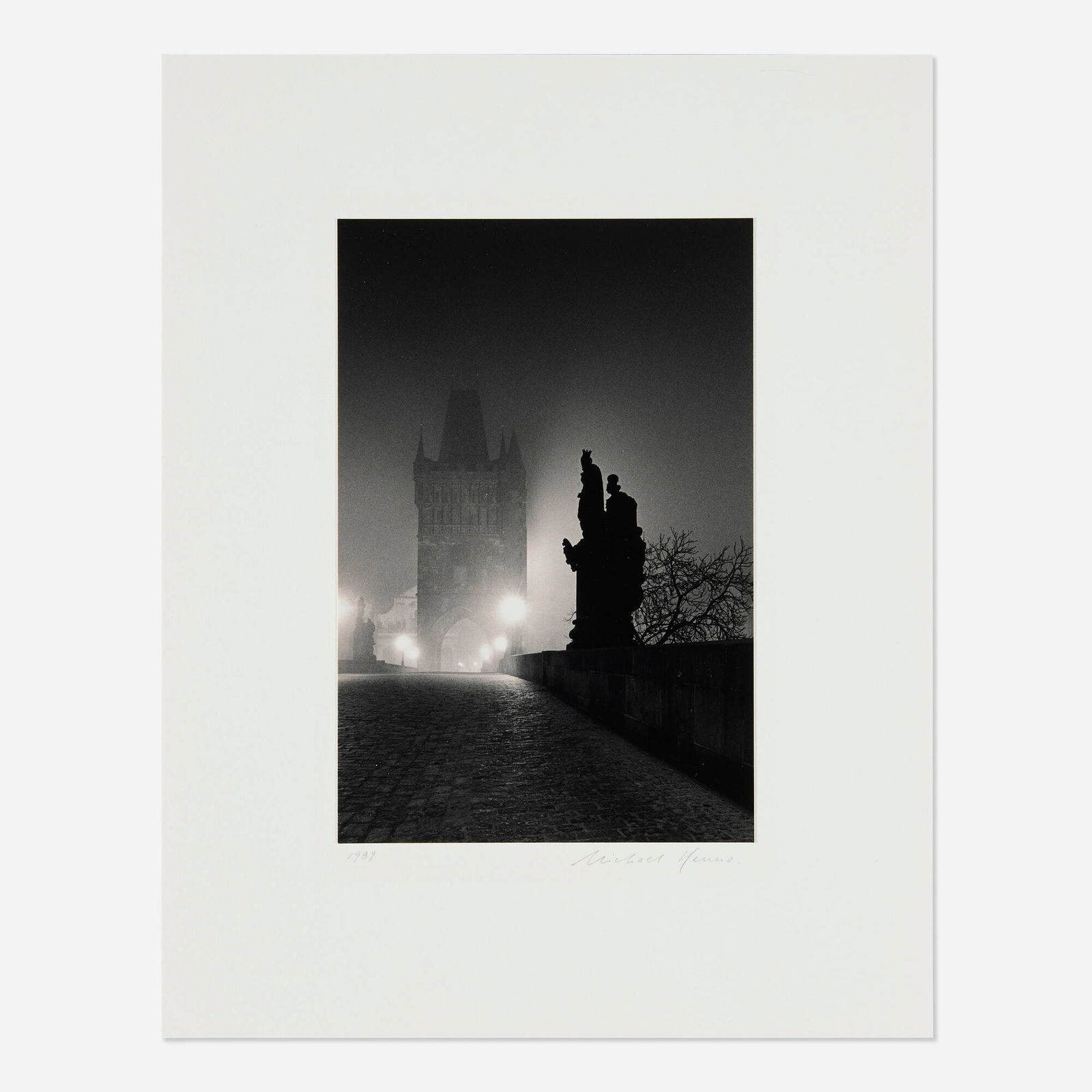 Michael Kenna, Charles Bridge, Study 4, Prague, Czechoslovakia (1 of 3)