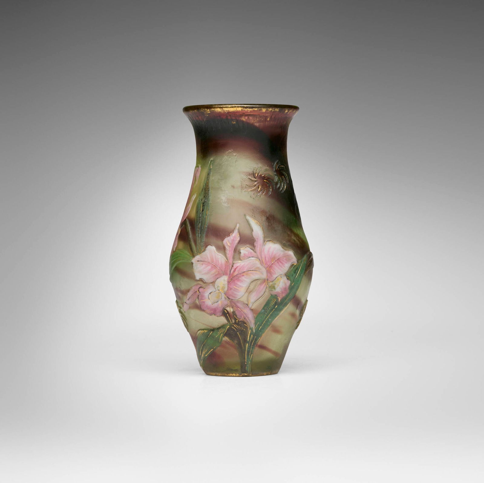 Burgun, Schverer & Cie, Vase with cattleya orchids (1 of 5)