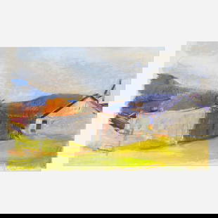 Wolf Kahn, On a Ridge in Vermont: Wolf Kahn On a Ridge in Vermont 1997-99pastel on paper 13.75 h x 20 w in (35 x 51 cm) This work was painted during the artist's time in Provincetown, MA. Signed to lower right 'W Kahn'.