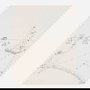 After Alexander Calder, Untitled (from the Circus portfolio): After Alexander Calder Untitled (from the Circus portfolio) 1964offset lithograph 17 h x 13.125 w in (43 x 33 cm) from the edition of 100 co-published by Art in America and Perls Galleries, Ne