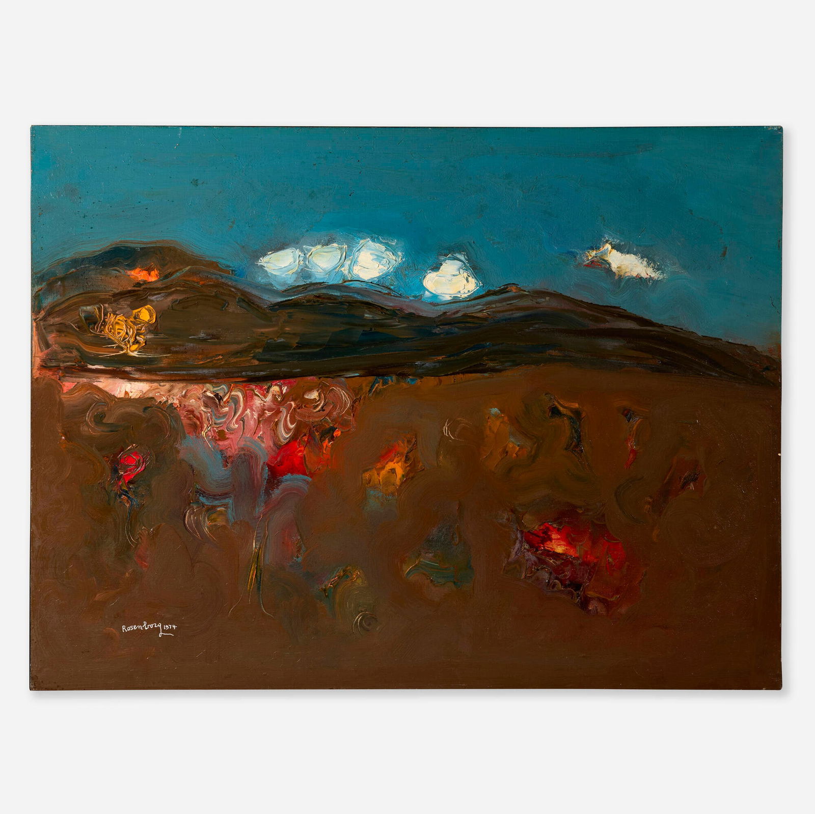 Ralph Rosenborg, Flower-bearing Tree and Five White Clouds (1 of 4)