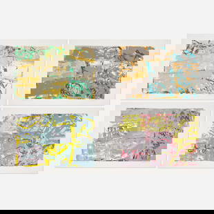 Walter Darby Bannard, Four works: Walter Darby Bannard Four works 1980lithograph in colors sheet (each): 25 h x 38.125 w in (63 x 97 cm) Lot consists of Sicilian Marician, Black Hound, Jacaranda, and St
