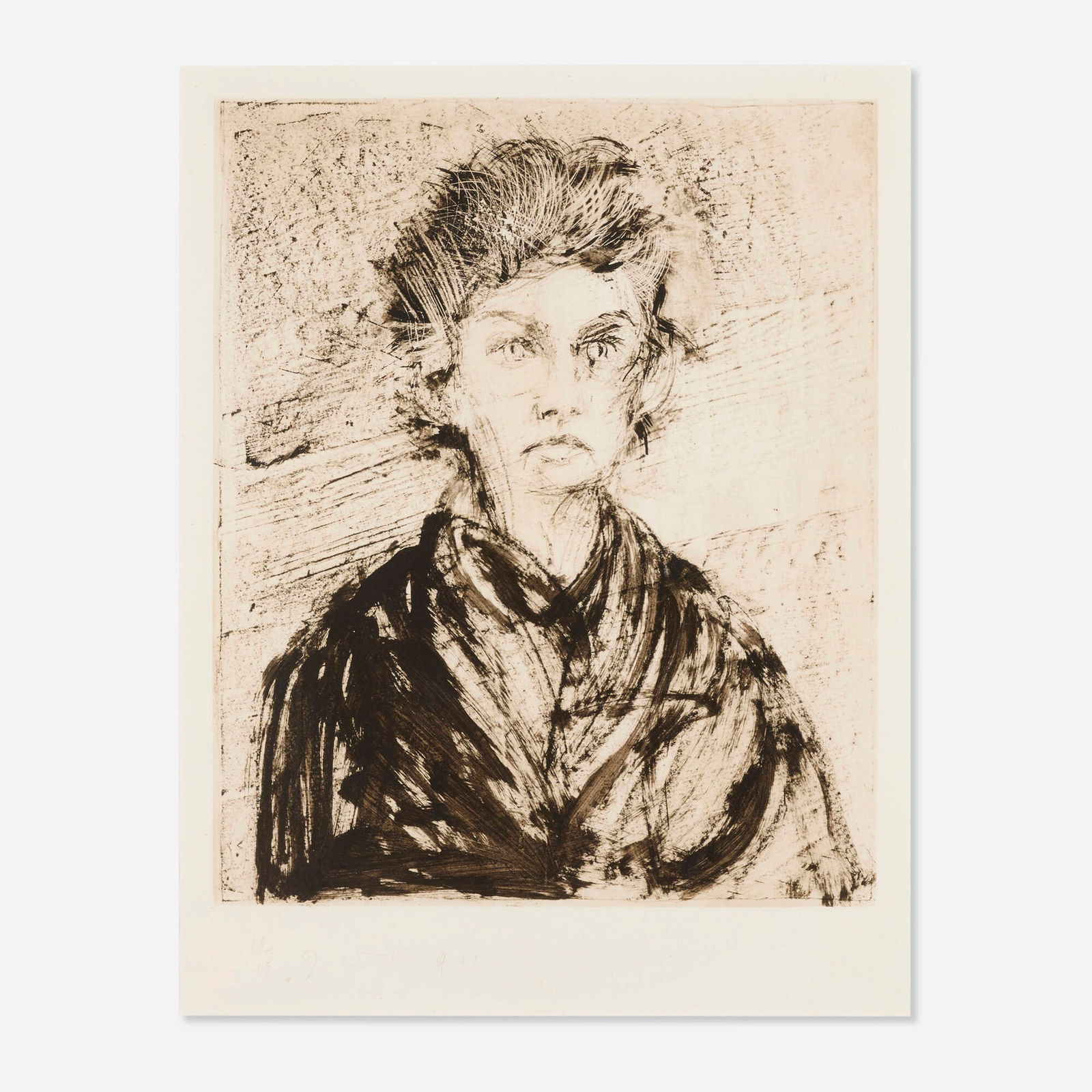 Jim Dine, Nancy Outside in July XVI: Japanese Bistre (1 of 3)