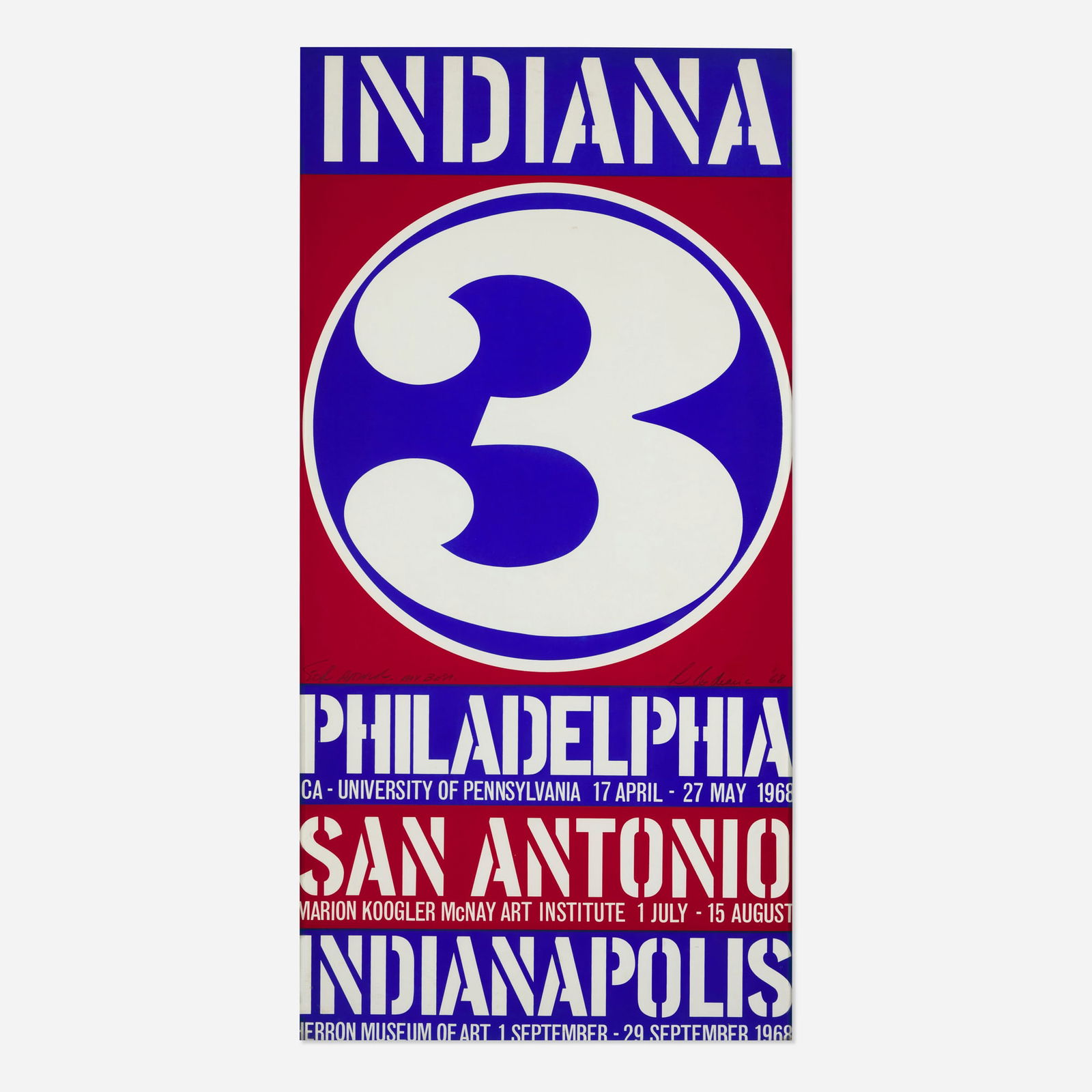 Robert Indiana, Indiana 3, Philadelphia, San Antonio, Indianapolis (1 of 3)