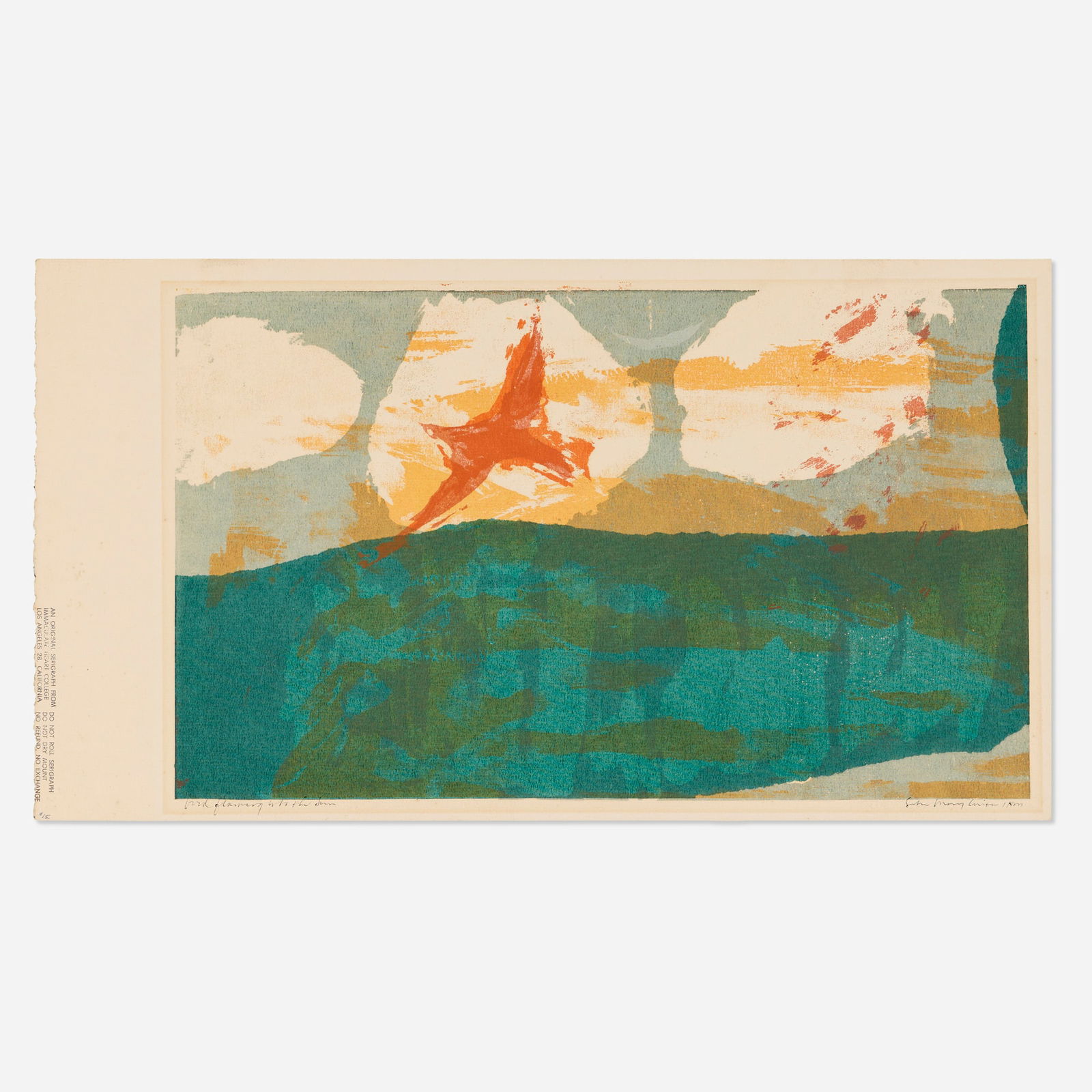 Corita Kent (Sister Mary Corita), bird flaming into the sun (1 of 2)